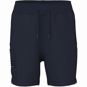 High-End Option vacation look Name It Dark Sapphire Vivasse Long Sweat Shorts