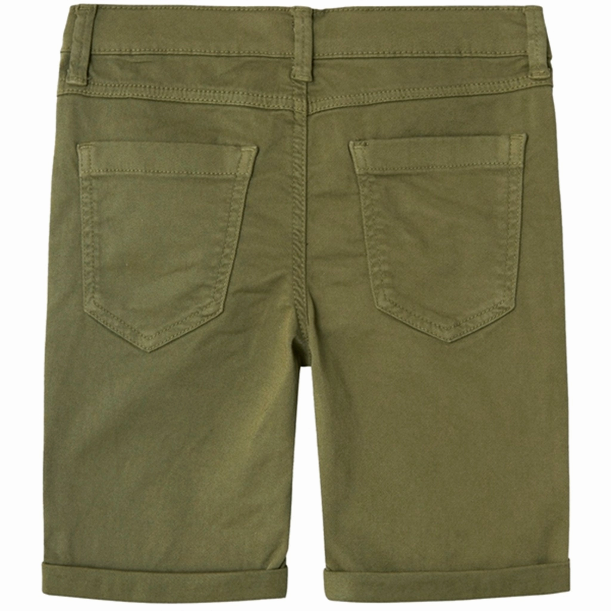 Name it Deep Lichen Green Silas Isak Twill Shorts Easy Care Material