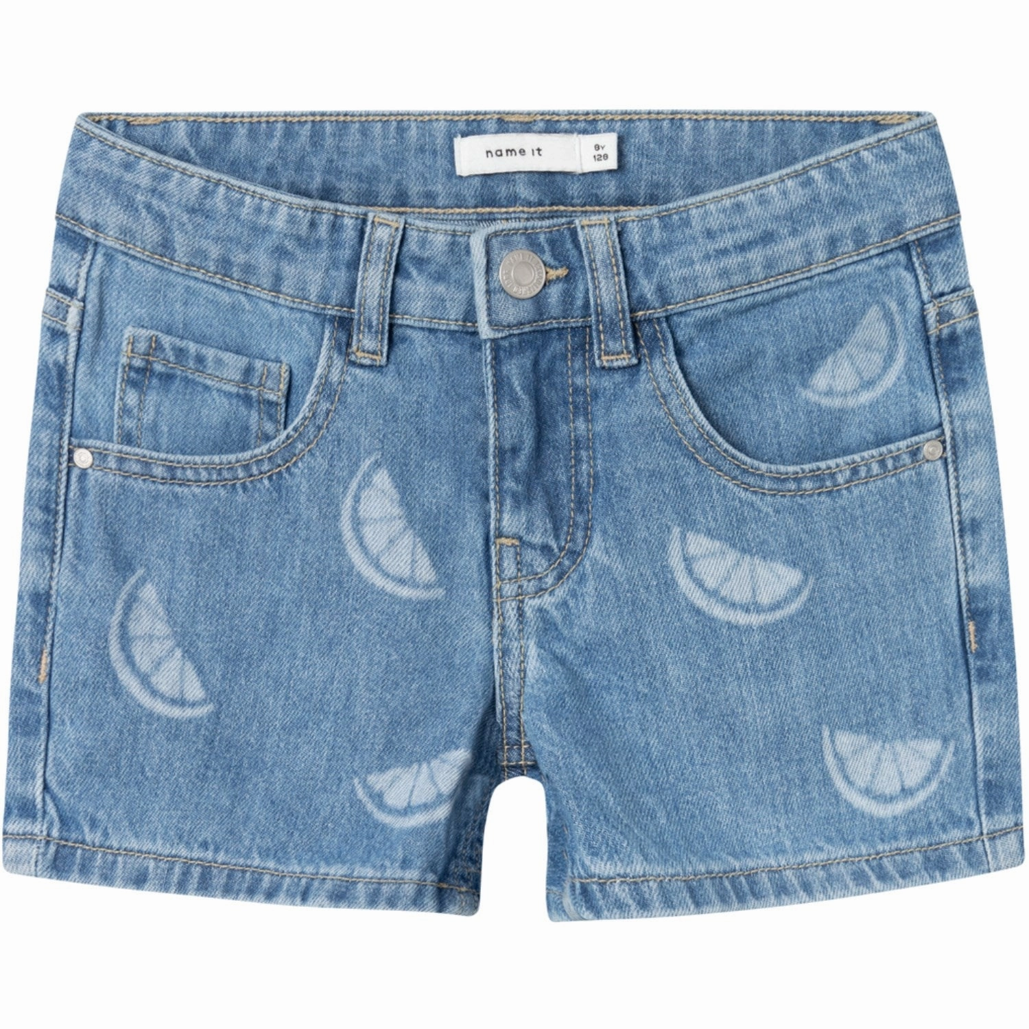 Exclusive item Relaxed Vibe Name It Denim Blue Citrus Rose Regular Denim Shorts