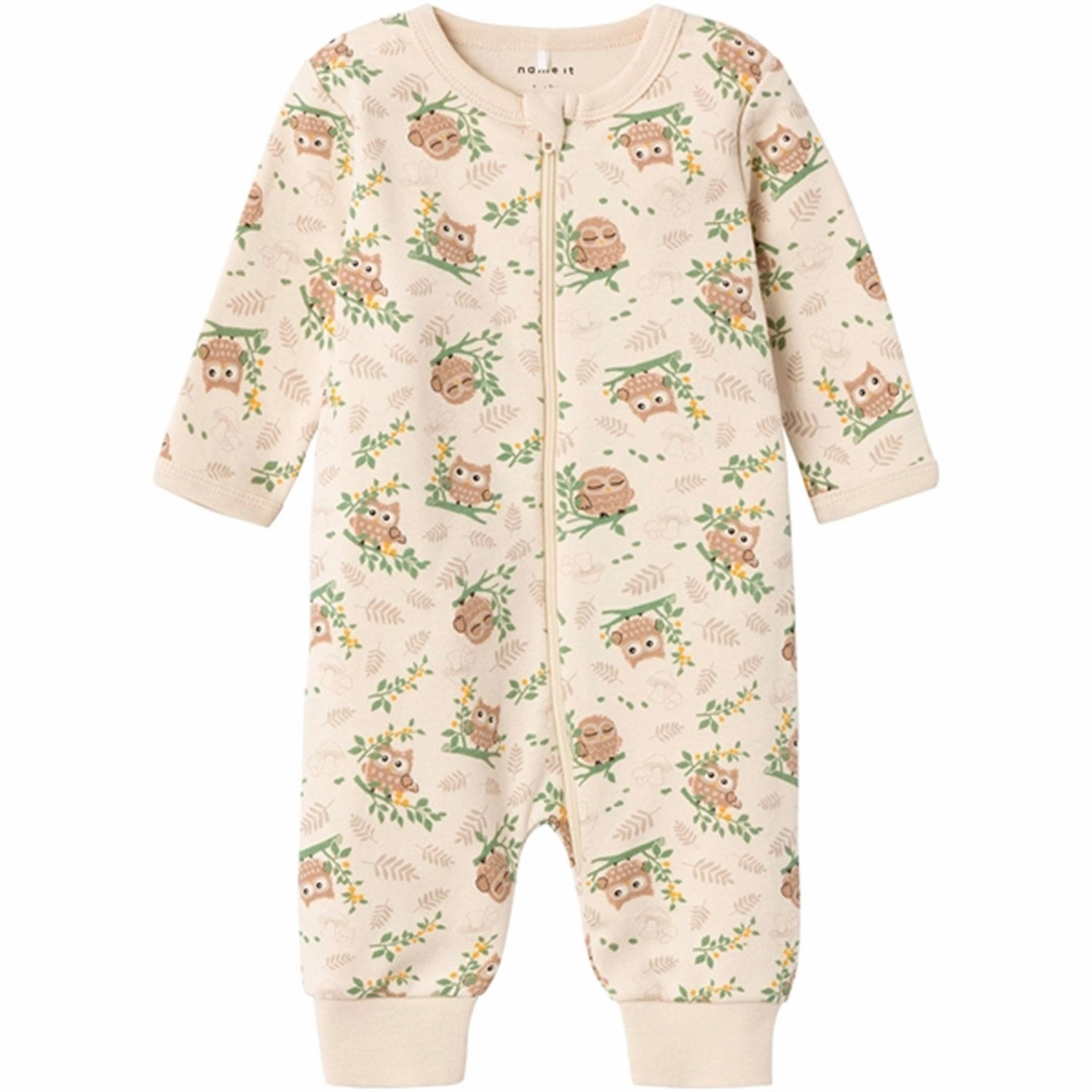 Clean Fresh Fine Beach Name it Fog Owl Nightsuit with Zipper