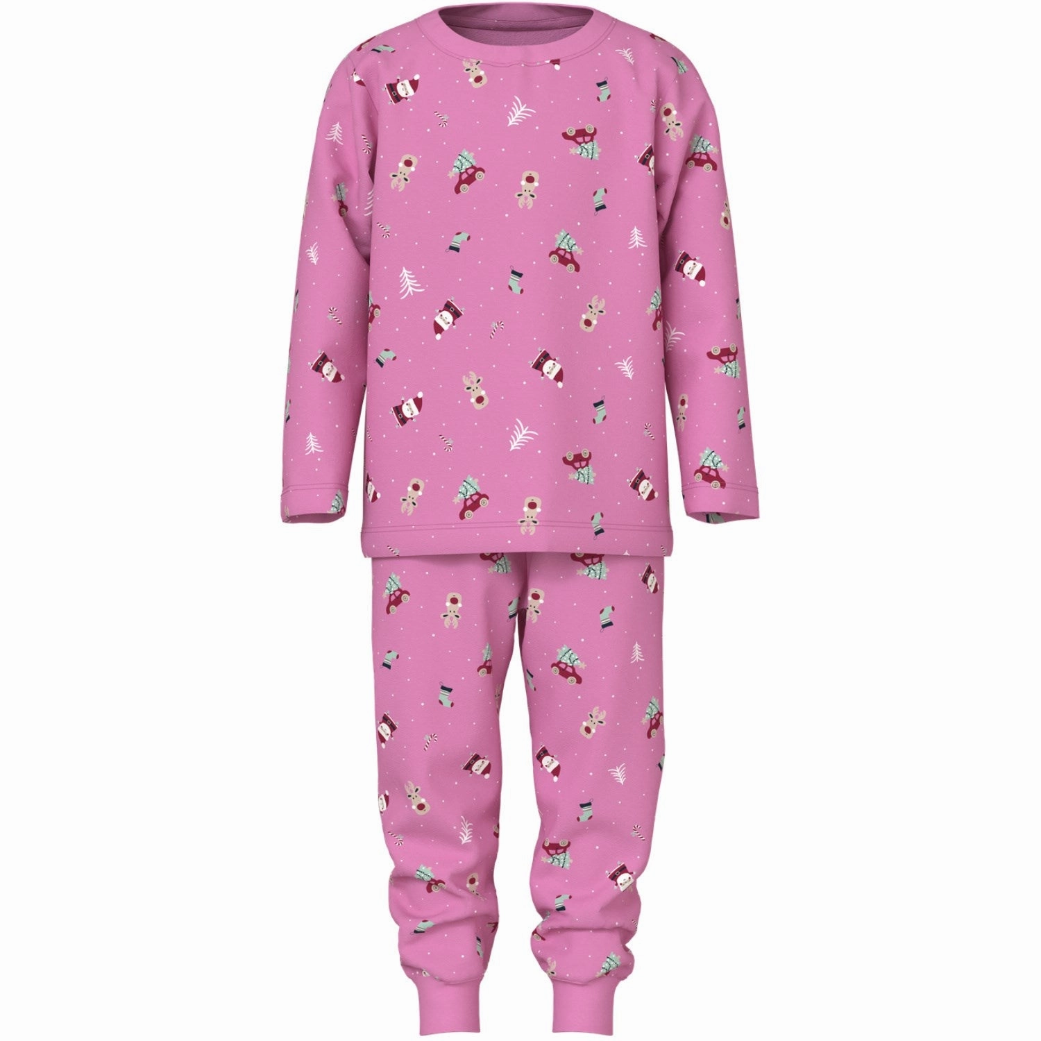 Name It Fuchsia Pink Christmas Elements Vismas Nightset All Daywear AntiStatic Finish
