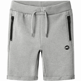 Name It Grey Melange Vimo Sweat Shorts Noos Stretch Comfort Odor-resistant