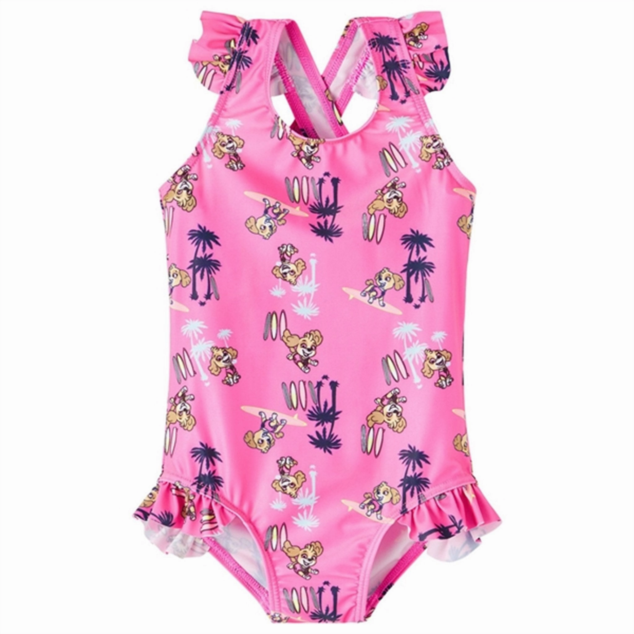 Colorfast Fabric Full-coverage Name it Knockout Pink Misse Paw Patrol Swimsuit