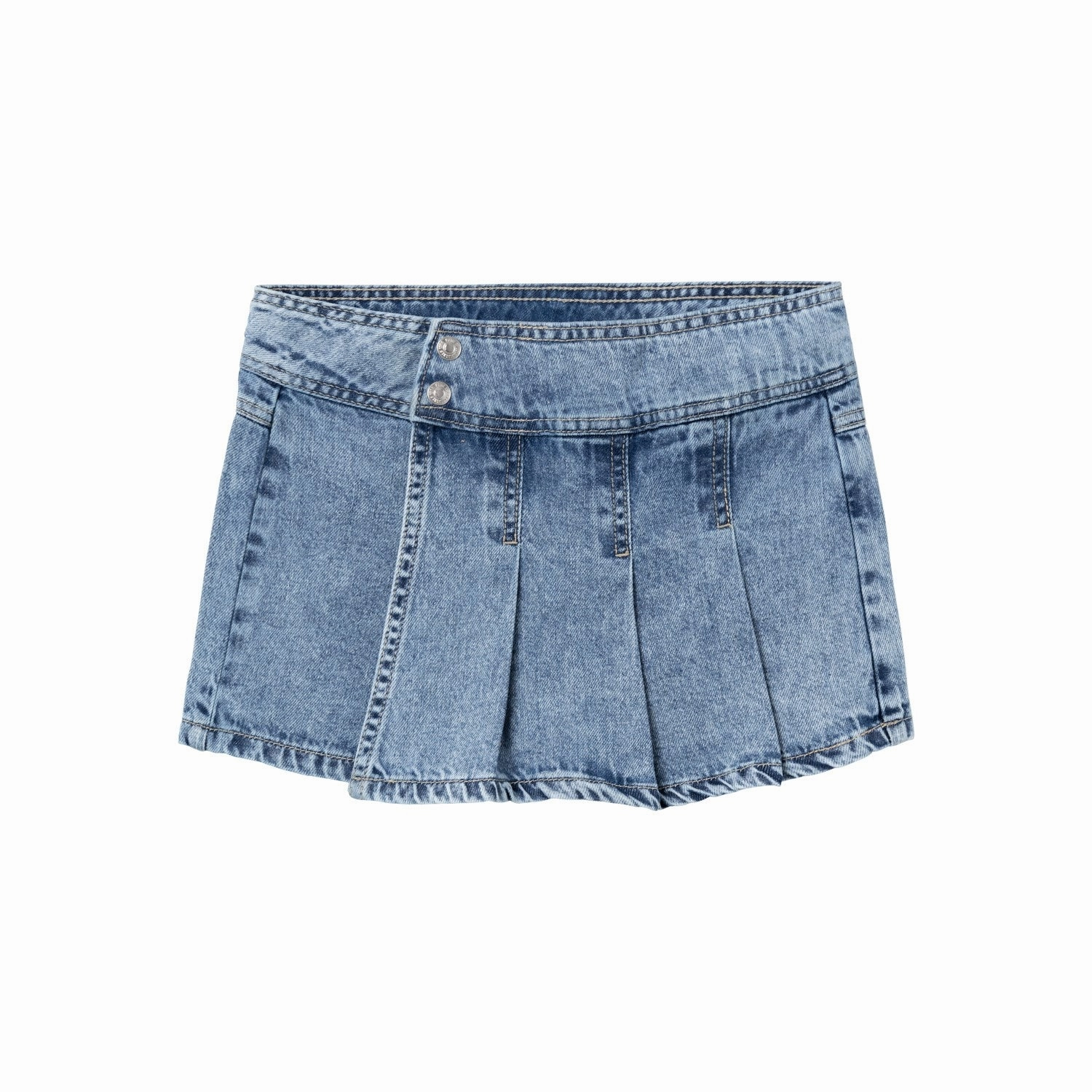 Stain Repellent Treatment Rough texture Name It Light Blue Denim Bella Wide Denim Skort