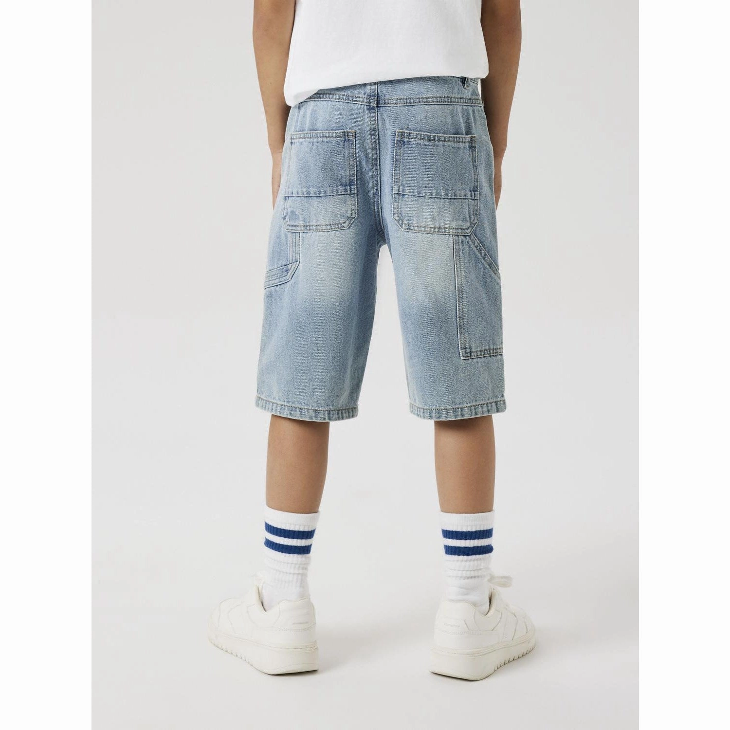 Name It Light Blue Denim Ryan Bermuda Shorts Noos Durable Weave overalls