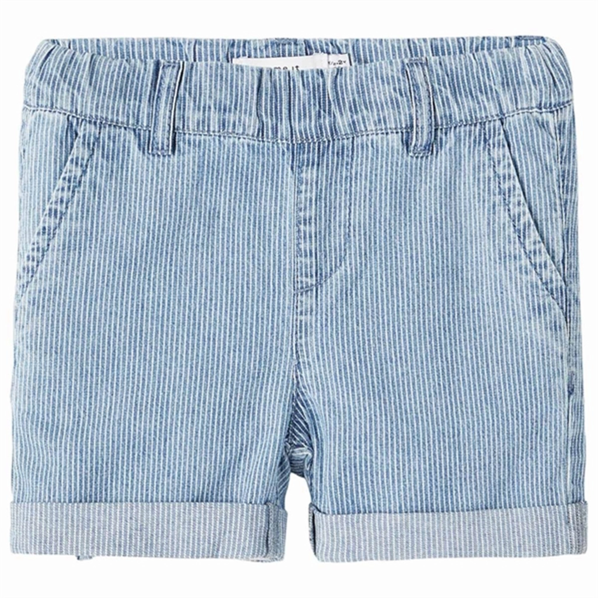 Versatile Wear Tailored Cut Name it Light Blue Denim Ryan Jog Denim Shorts