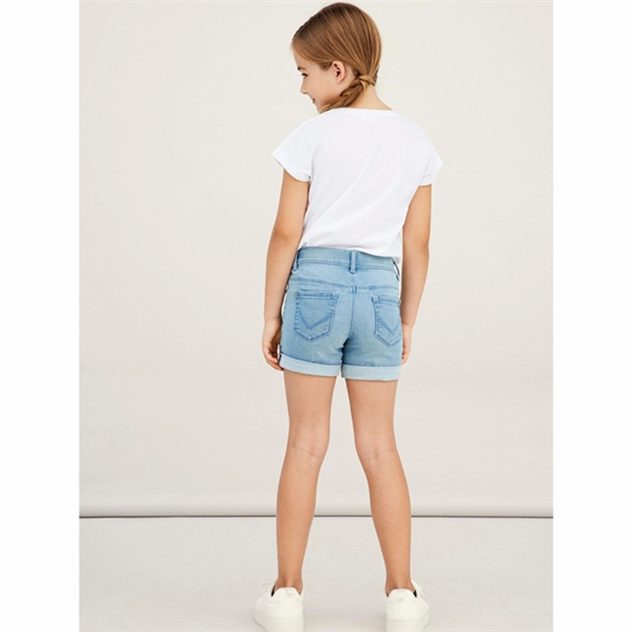 Name it Light Blue Denim Salli Slim Denim Shorts Noos Sleek Cut