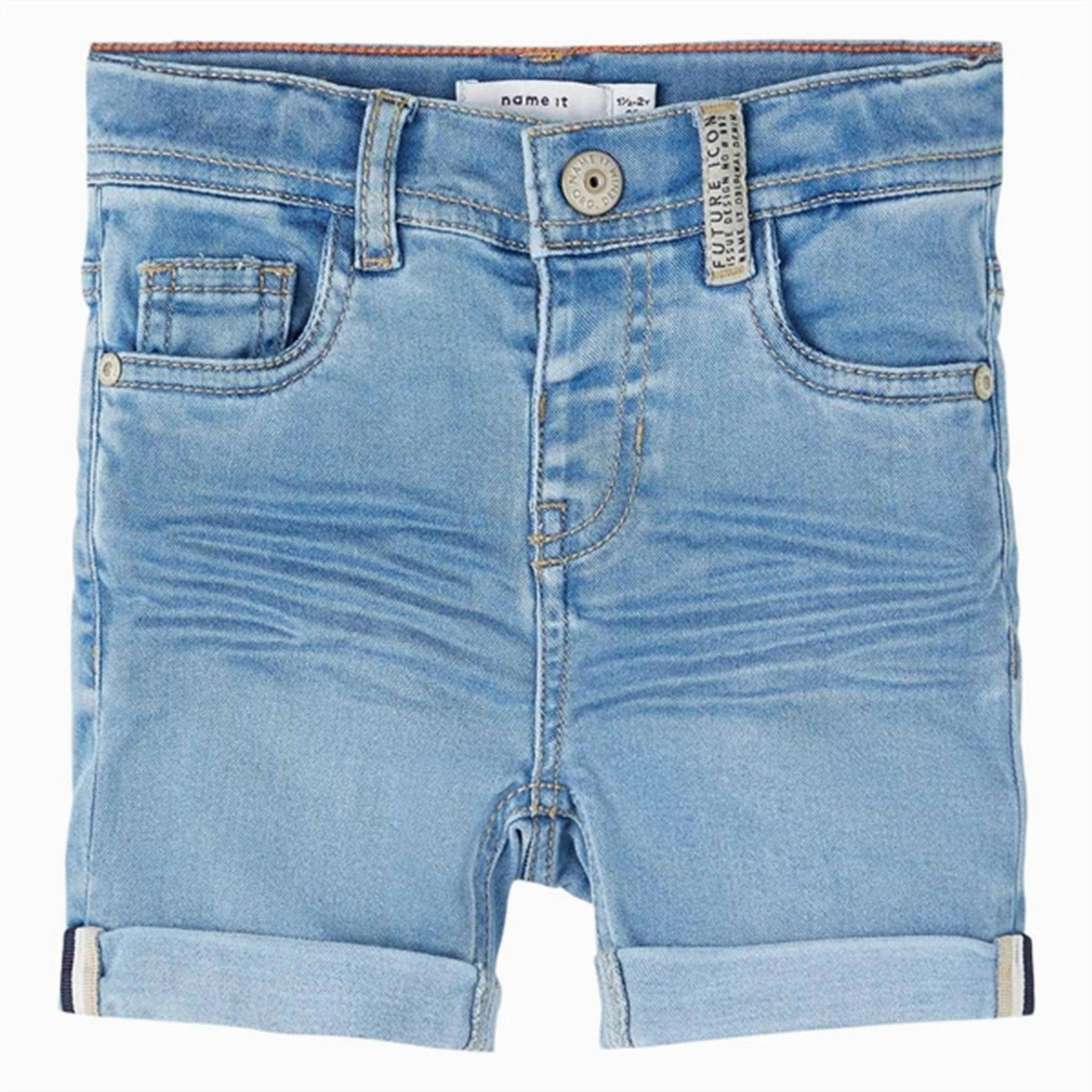 Name it Light Blue Denim Silas Slim Denim Shorts raincoat