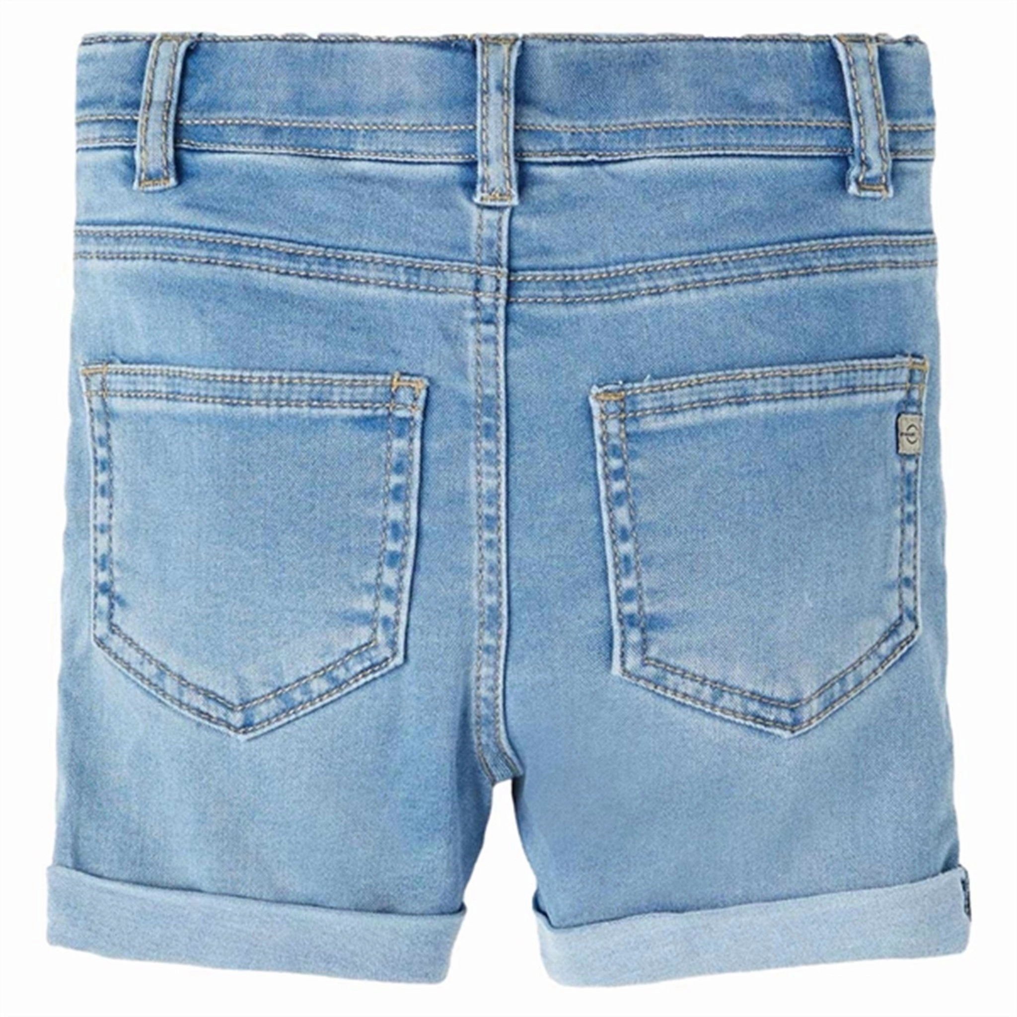 Name it Light Blue Denim Silas Slim Denim Shorts Frictionless Movement Quick Access Zip Pockets