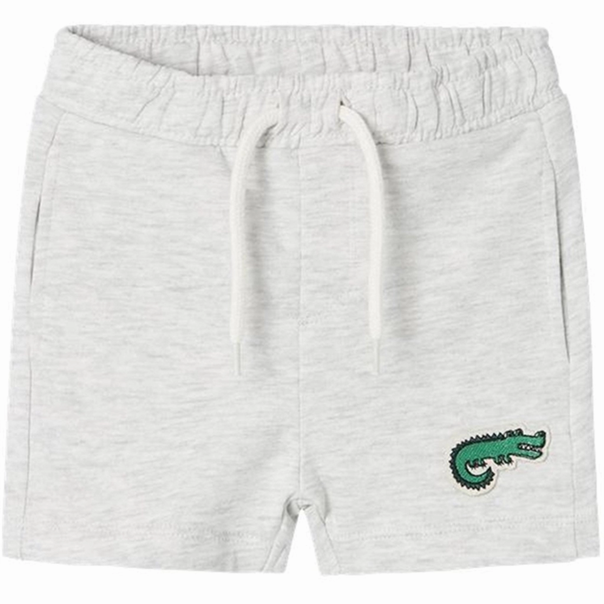 Name it Light Grey Melange Dike Sweat Shorts Hygienic Antimicrobial Layer