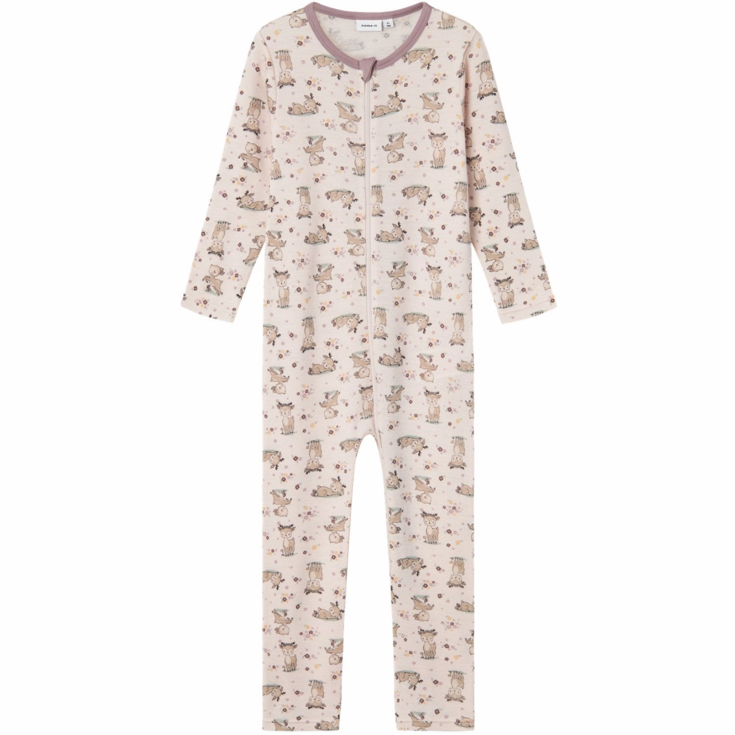 Training Teen Name It Lilac Ash AOP Willit Wool Onesie