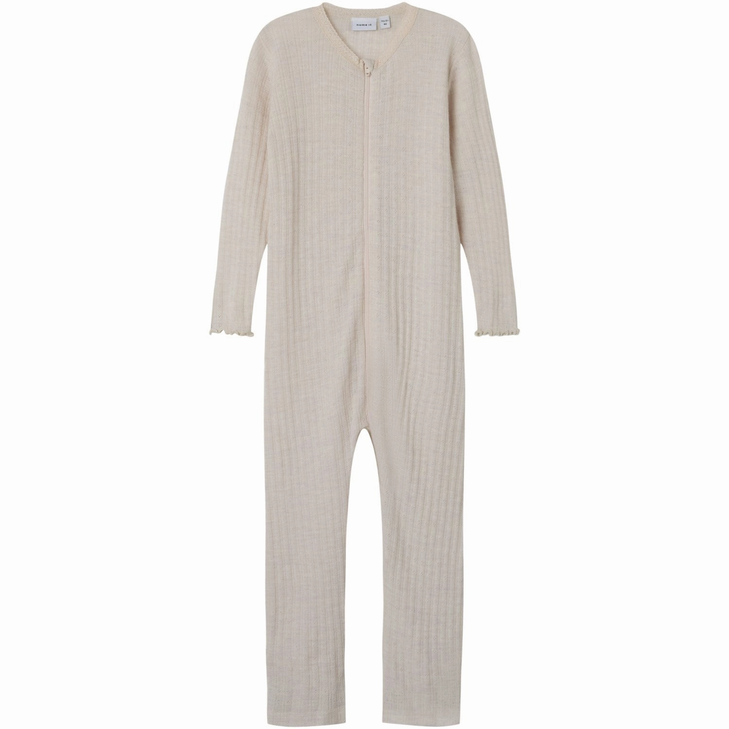 Breathable Office Name It Lilac Ash Wossa Wool/Silk Rib Nightsuit