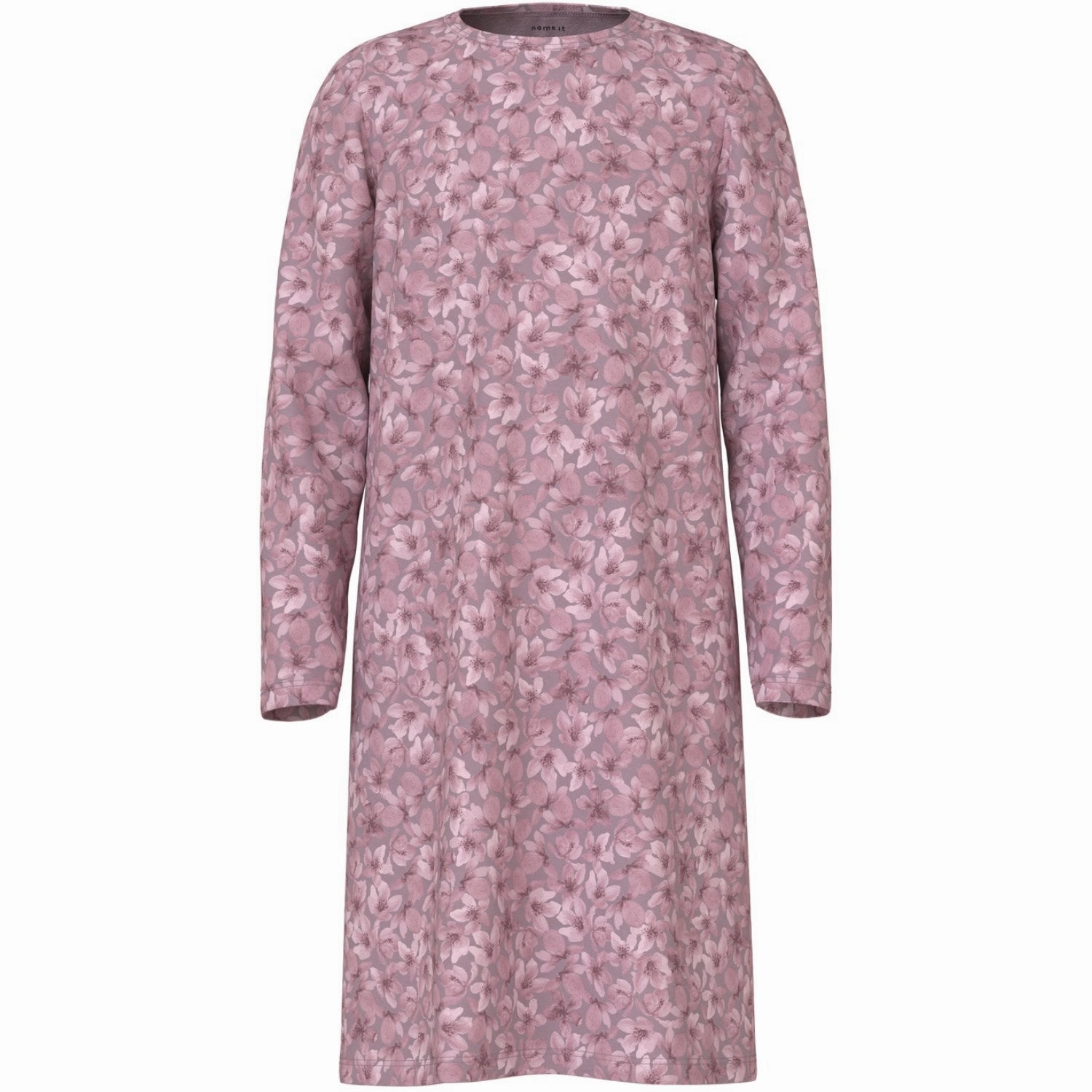 Name It Mauve Shadows Nightgown Mauve Flower Noos Natural Comfort Open Cut