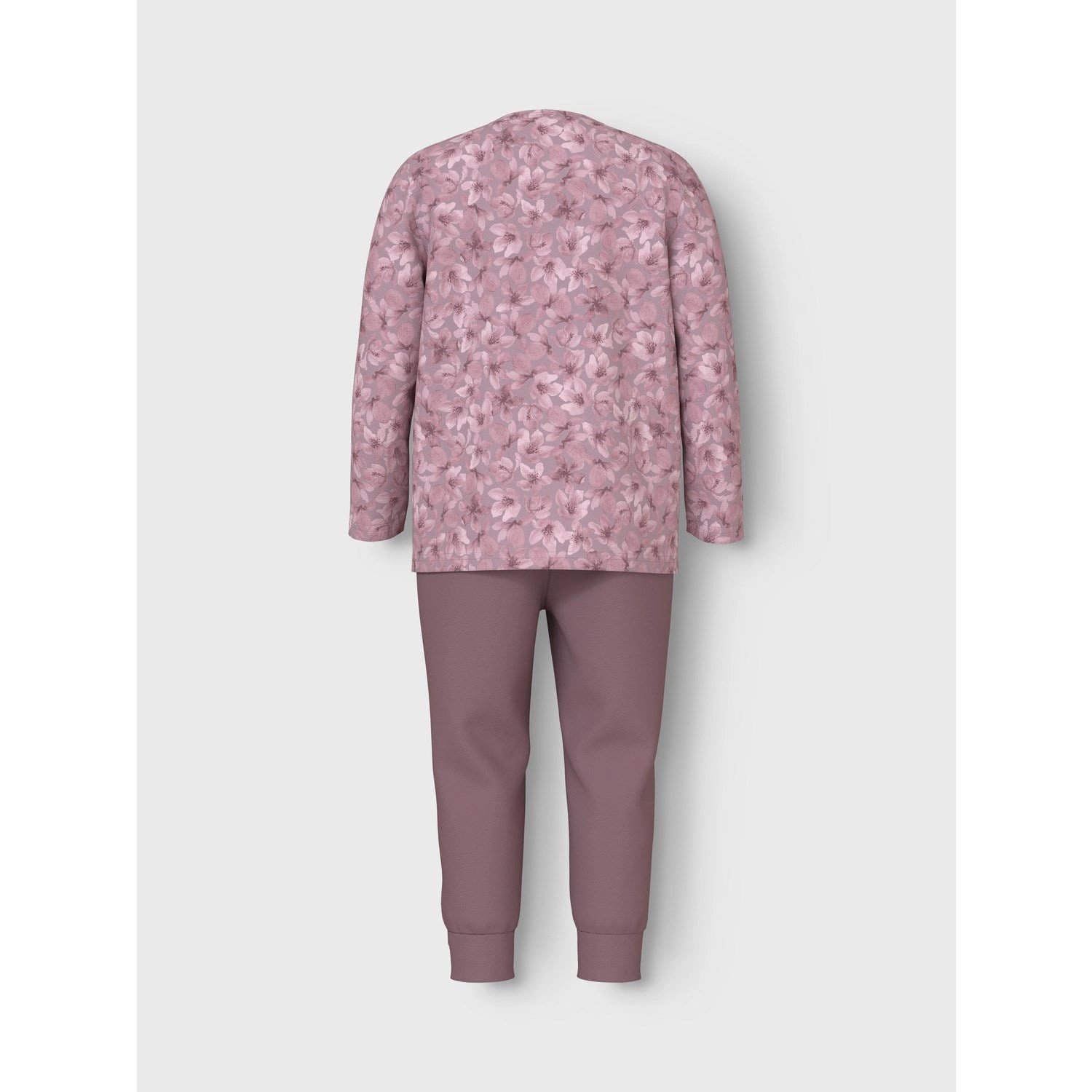 Name It Mauve Shadows Pajamas Mauve Flower Noos Non Irritating Seams Dropped Shoulder Cut