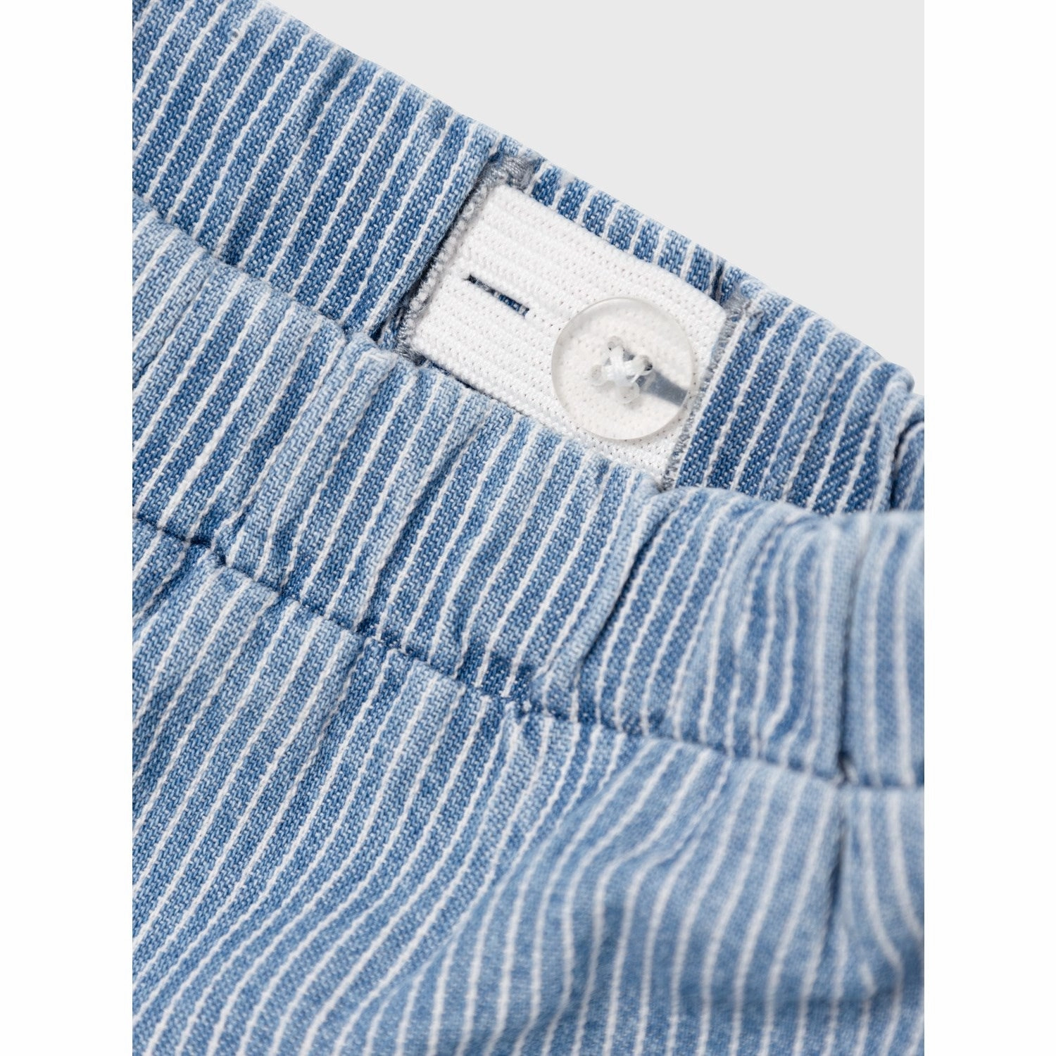 kids wear elastic waistband Name It Medium Blue Denim Rose Regular Stripe Denim Shorts