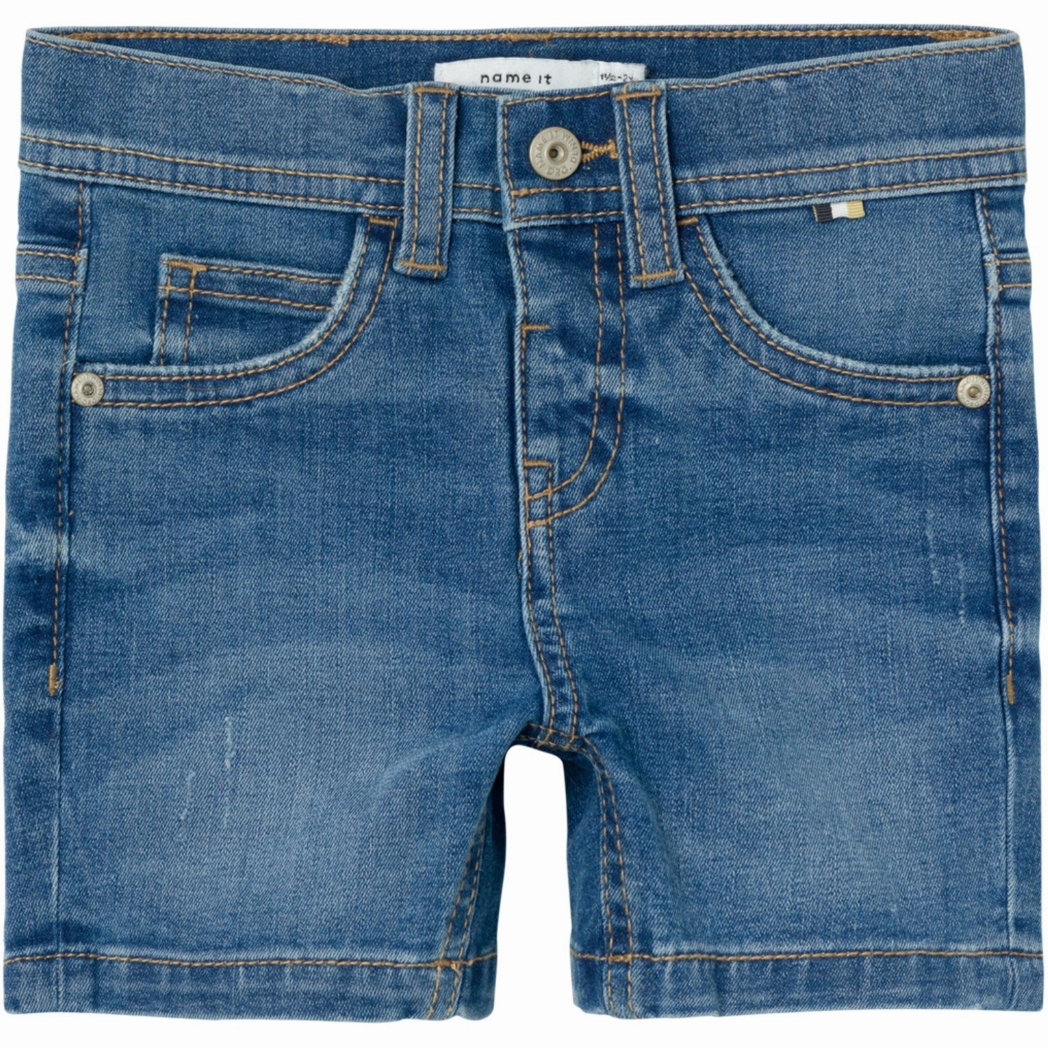 Ultra Soft Waistband Name It Medium Blue Denim Silas Slim Denim Shorts