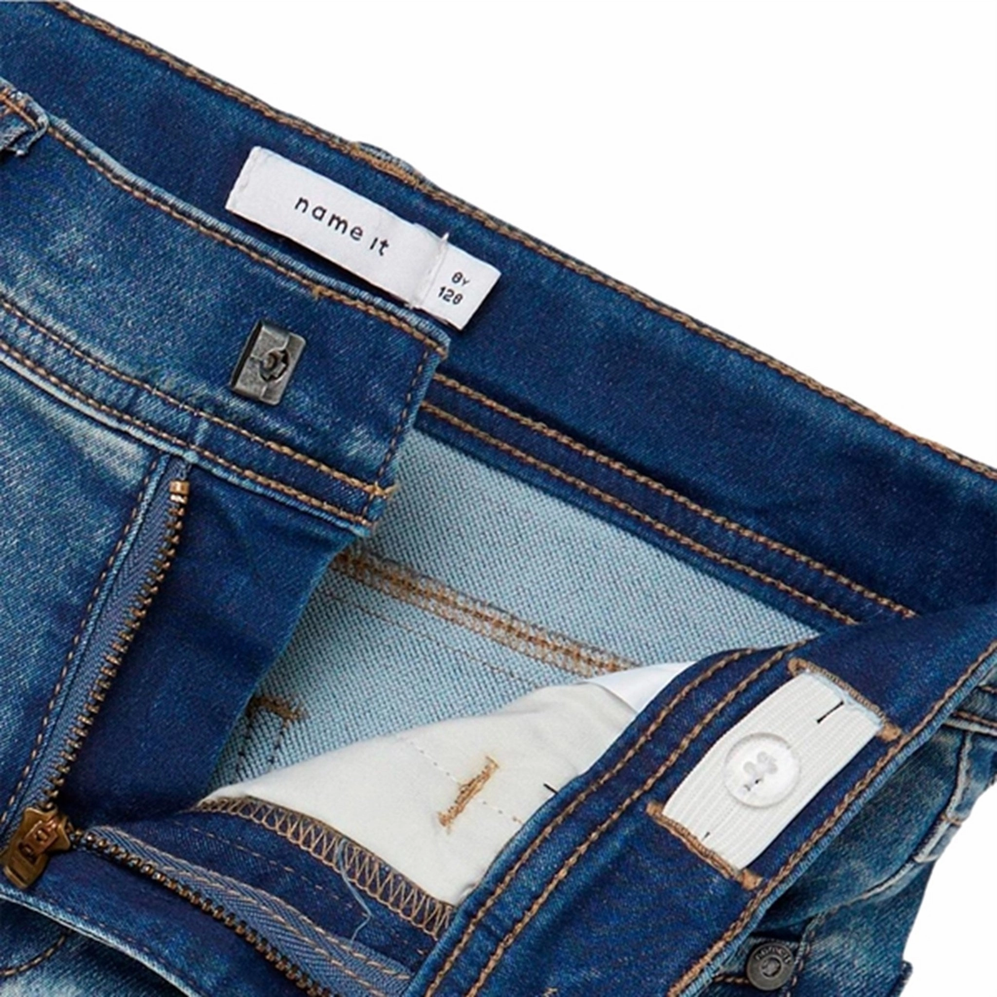Name it Medium Blue Denim Theo Noos Shorts Sun Protection Fabric