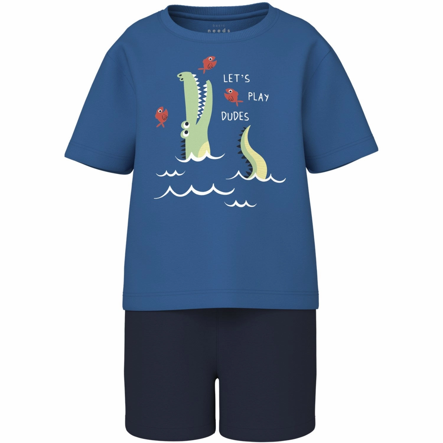 Printed Pattern barbecue outfit Name It Navy Blazer Vigor Regular Shorts Set