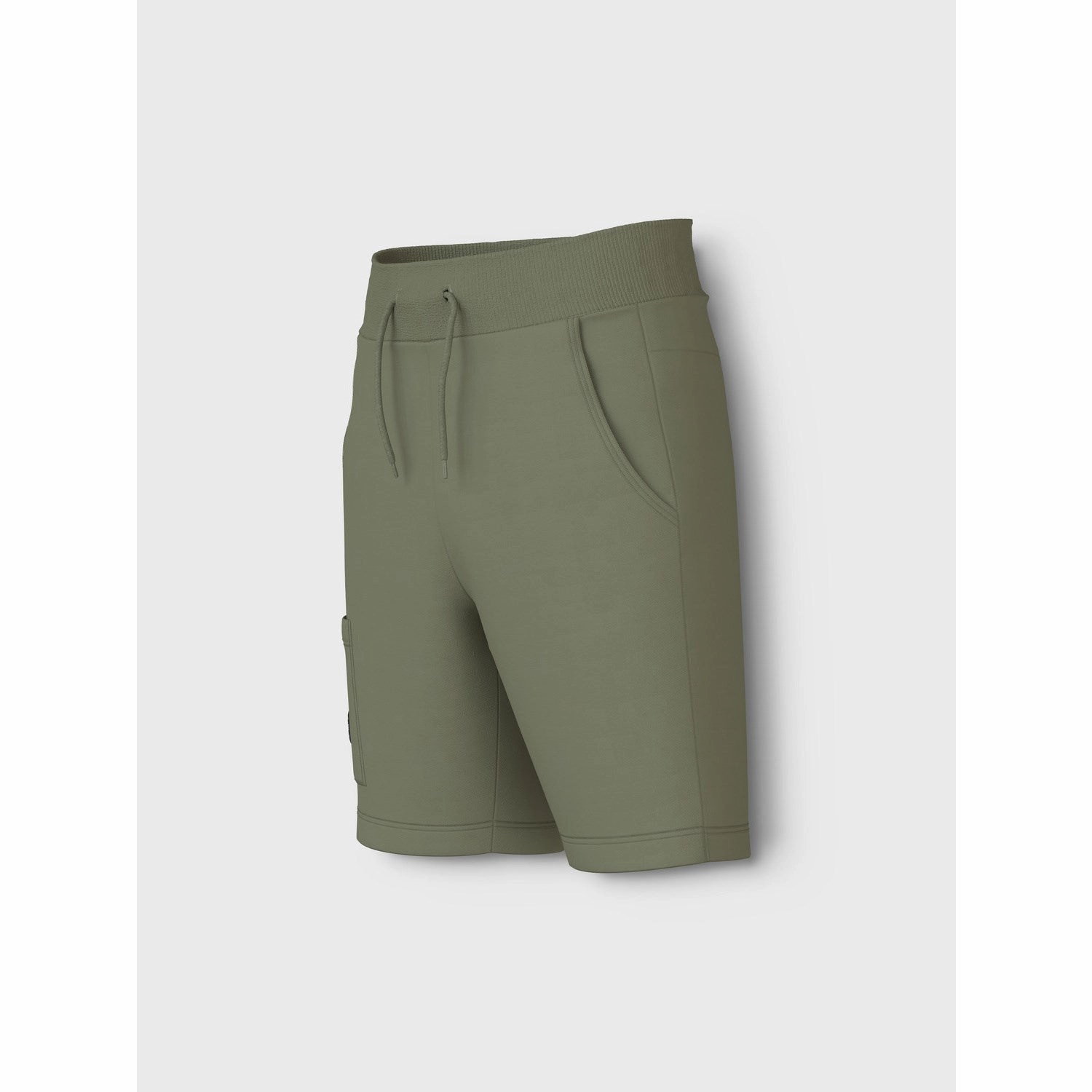 Quick Release Fastener Name It Oil Green Vivasse Long Sweat Shorts
