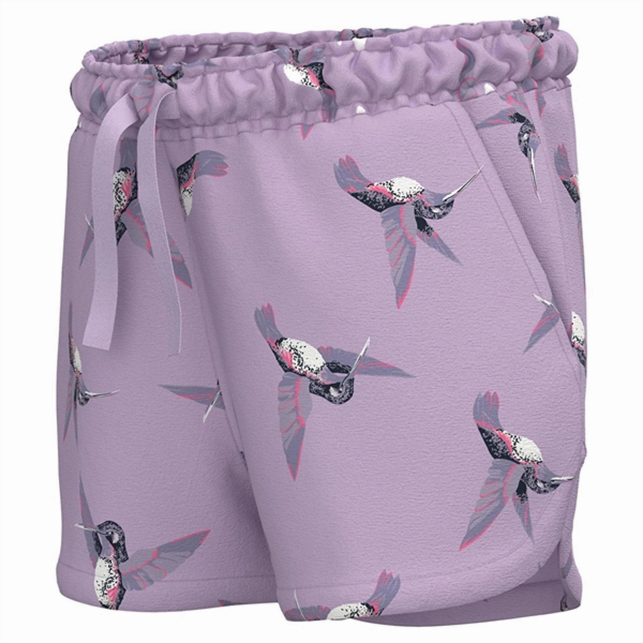 Double Stitched Seams Name it Orchid Bloom Birds Vigga Shorts
