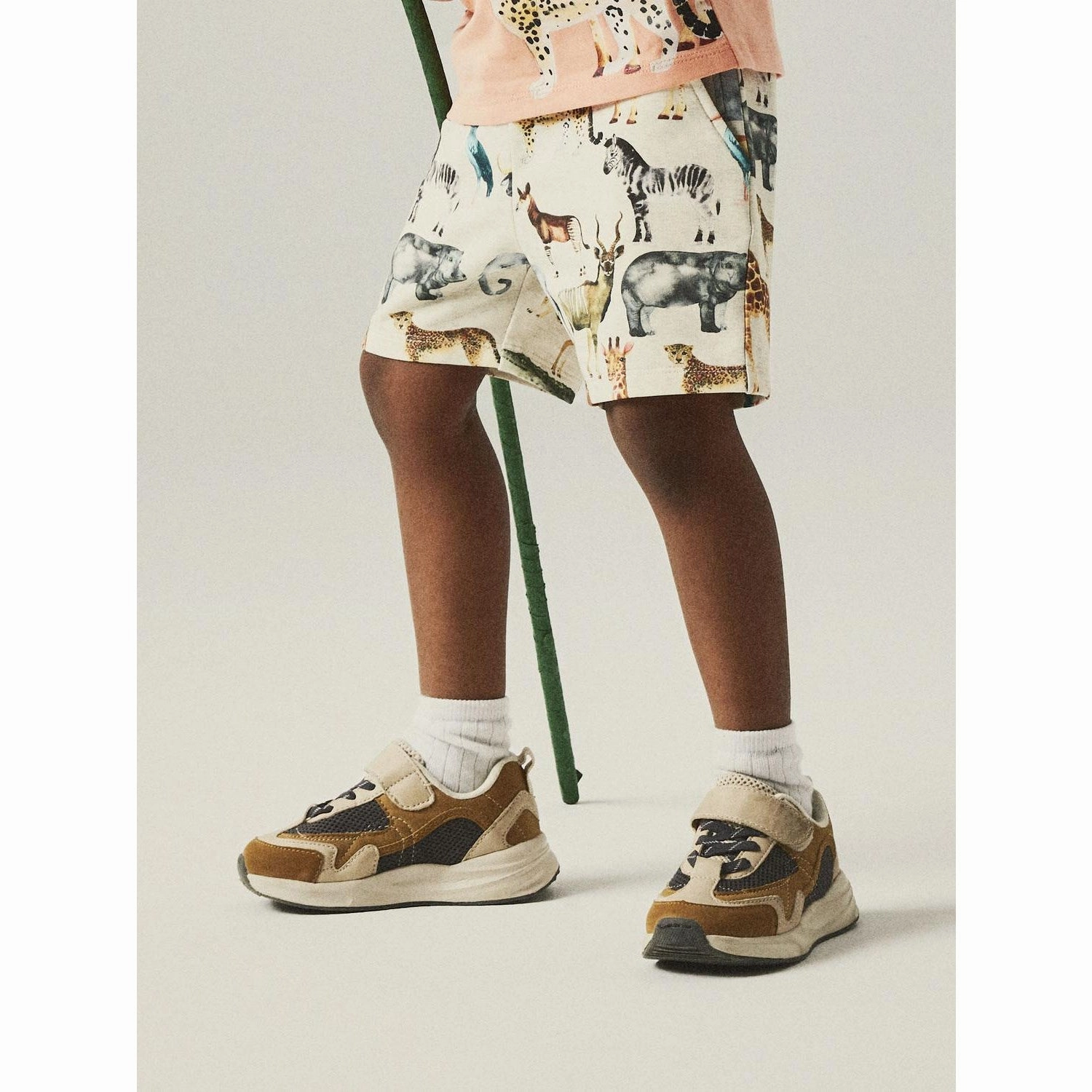 Name It Peyote Melange Jasen Sweat Long Shorts Anti Pilling Fabric Abrasion Resistant Material