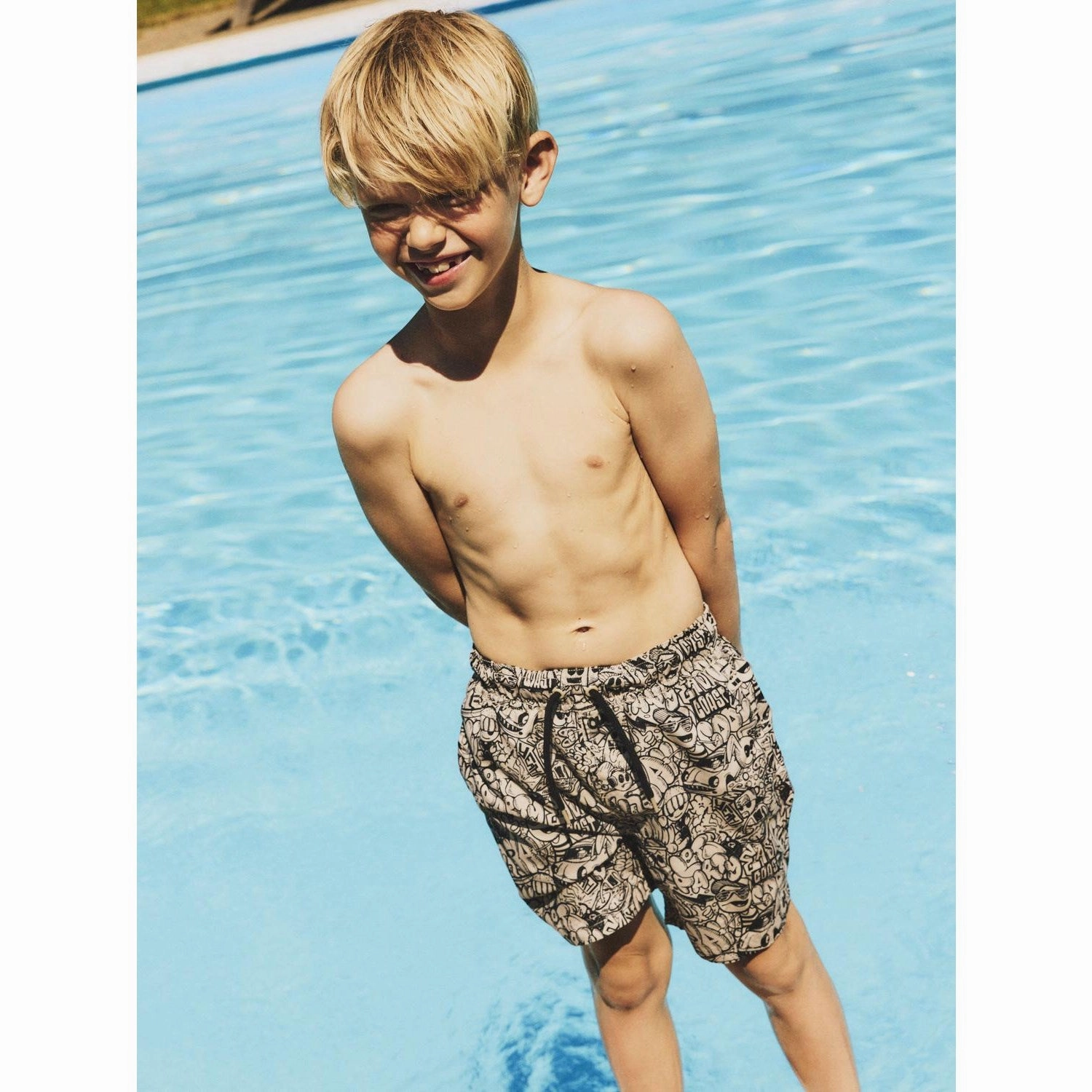 Name It Pure Cashmere Zatoony Swim Shorts Poolside Moments Smooth Edge Finishing