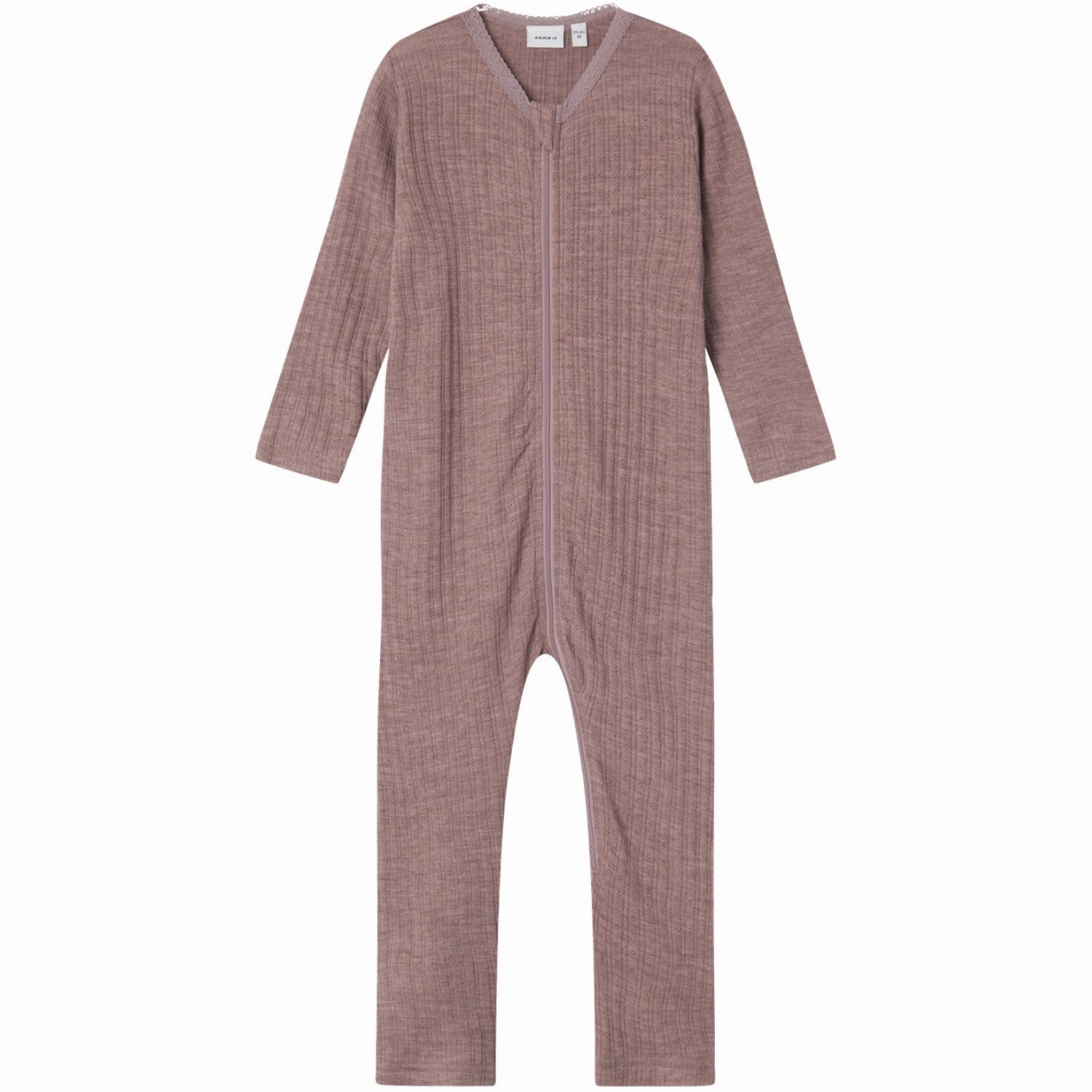 Name It Purple Dove Wossa Wool/Silk Rib Nightsuit Luxury Beach