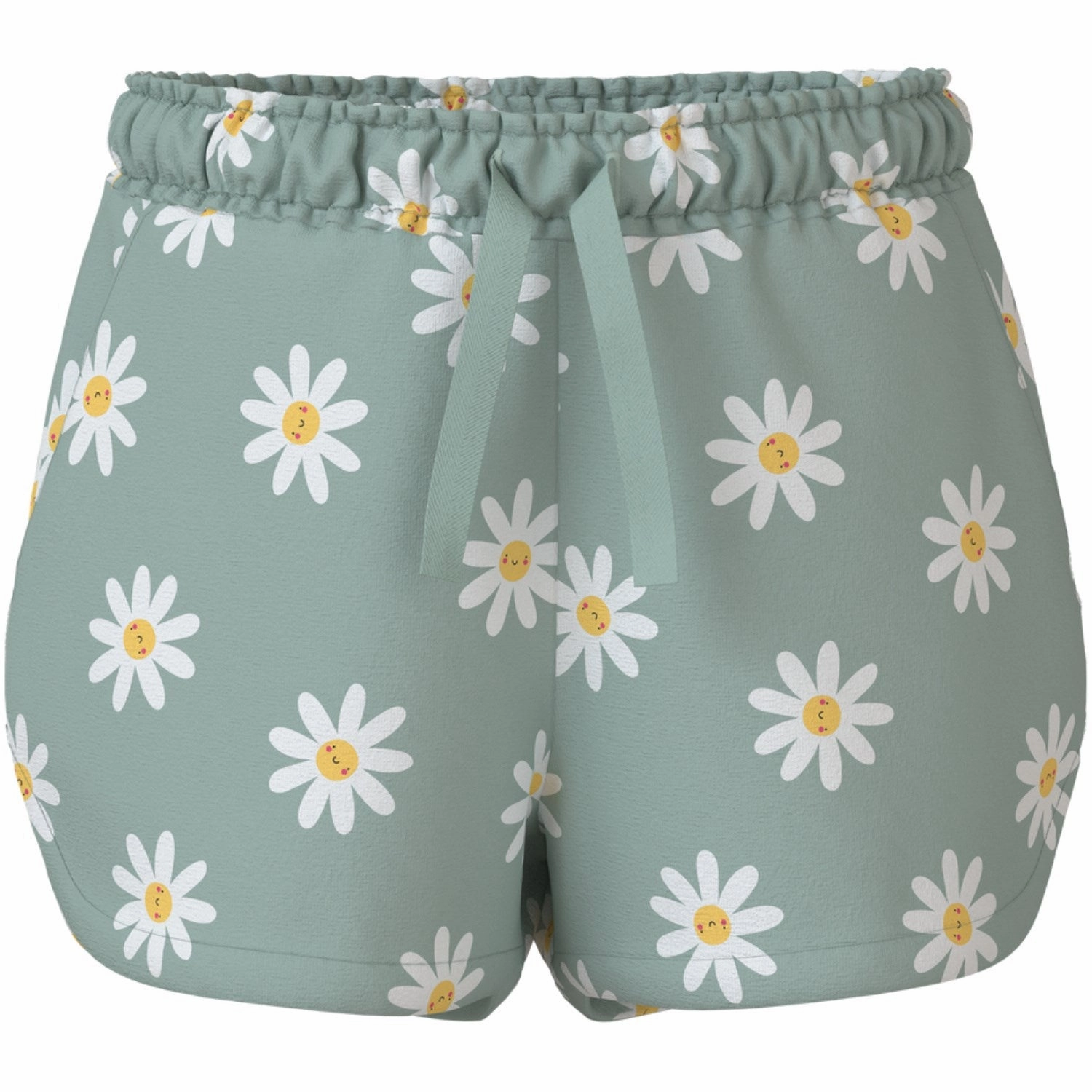 Name It Silt Green Daisy Flowers Vigga Shorts Noos soft fit Ultra Lightweight Build