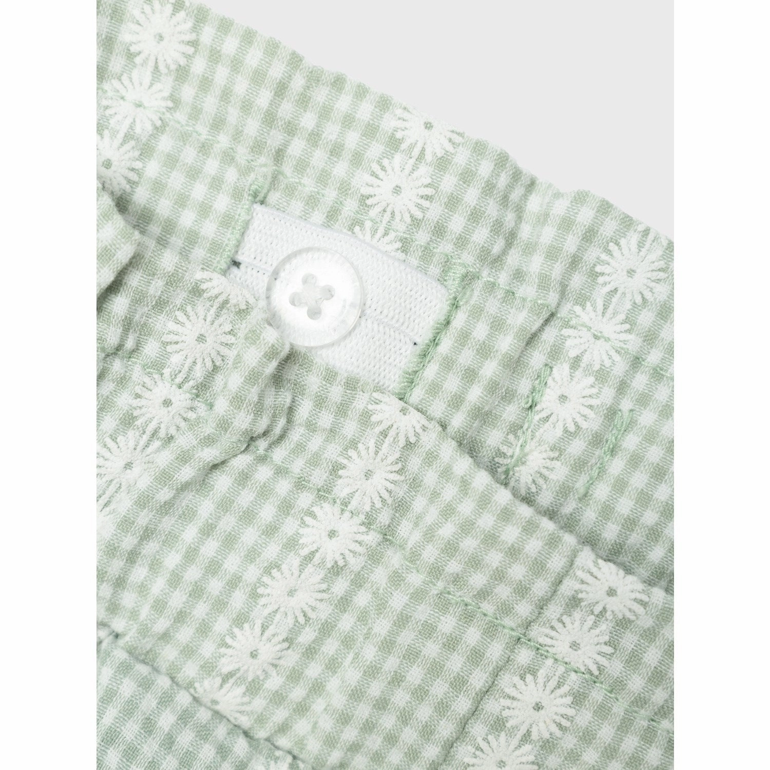 Name It Silt Green Hicheck Shorts comfortable attire