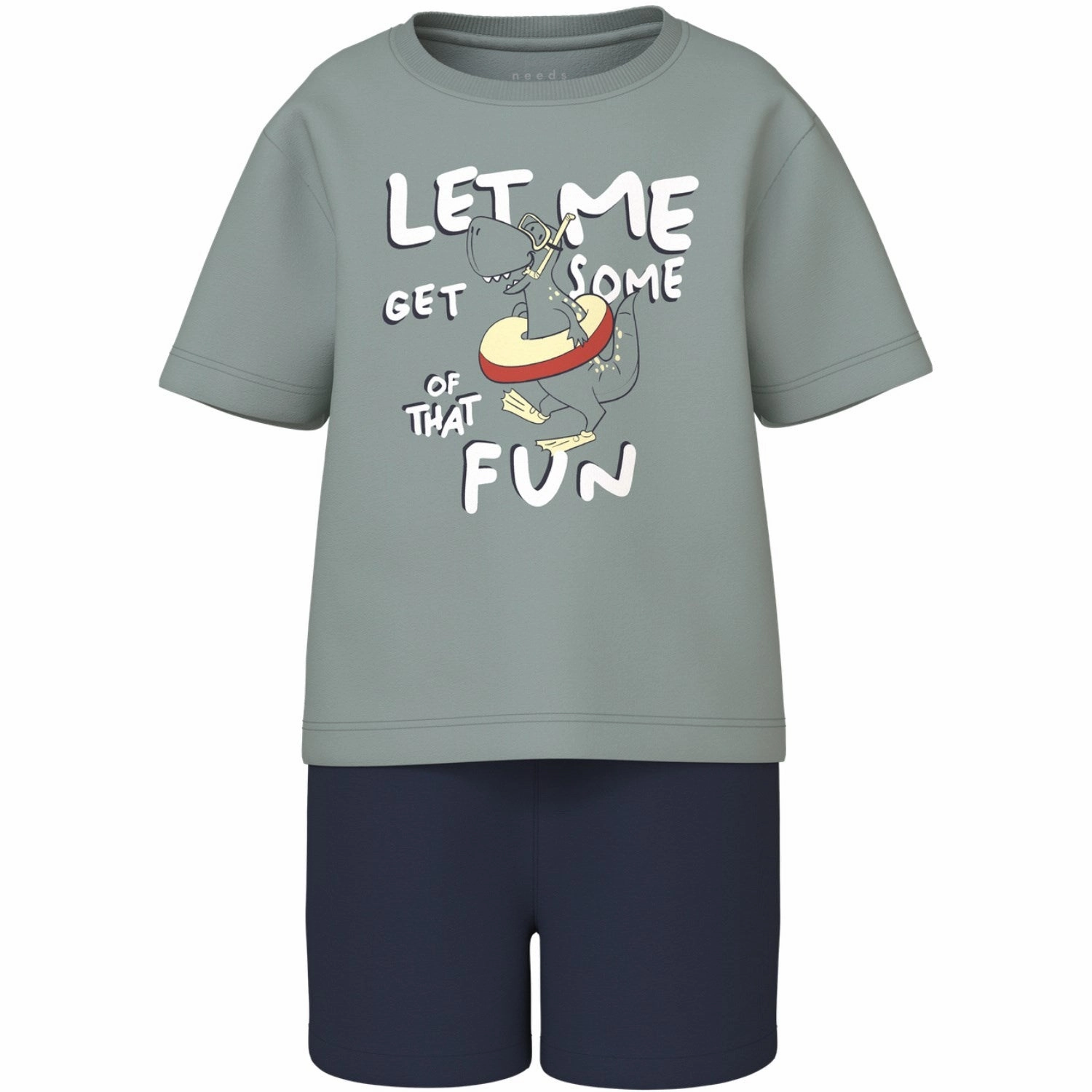 Durable Hemming Name It Slate Gray Vigor Regular Shorts Set