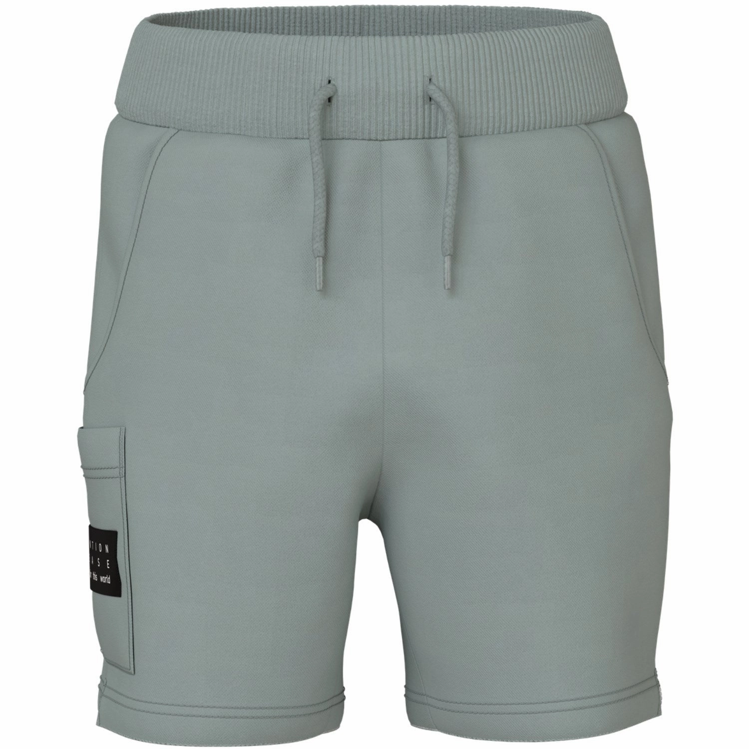 Double Layered Reinforcement summer shorts Name It Slate Gray Vivasse Long Sweat Shorts