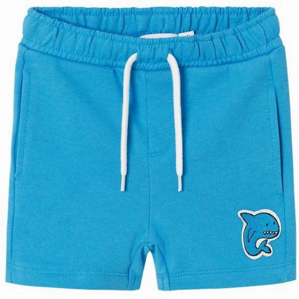 Name it Swedish Blue Dike Sweat Shorts Trendy Mood Double Stitched Seams