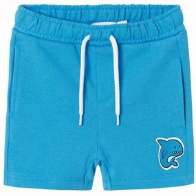Name it Swedish Blue Dike Sweat Shorts Trendy Mood Double Stitched Seams
