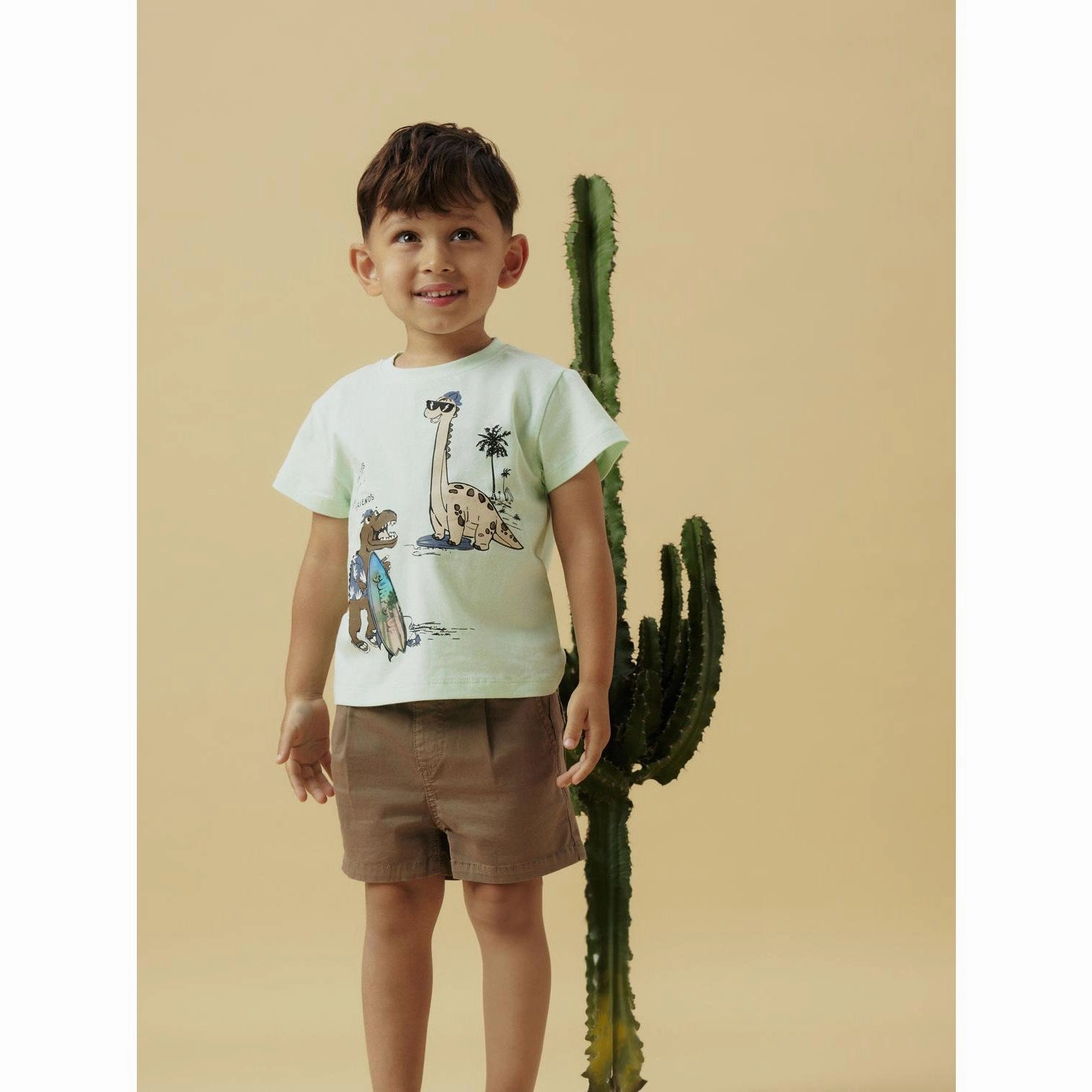 Name It Walnut Ryan Jog Twill Shorts FoldableDesign Airy Design