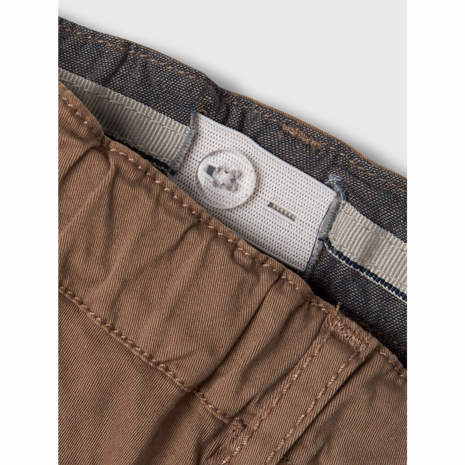 Name It Walnut Ryan Jog Twill Shorts Warm Fit Secure Closure System