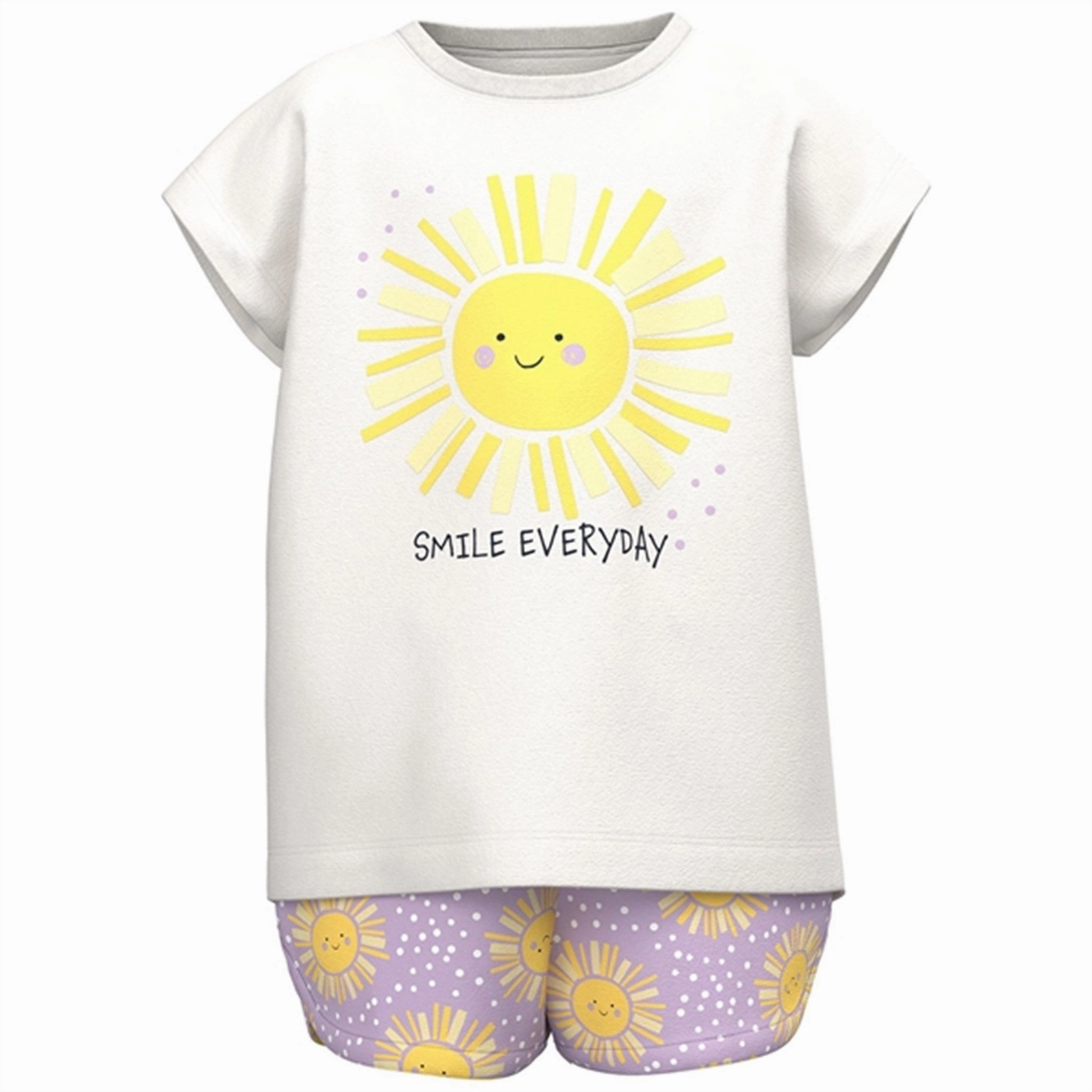 Fleece Lining Name it White Alyssum Vigea T-Shirt Set