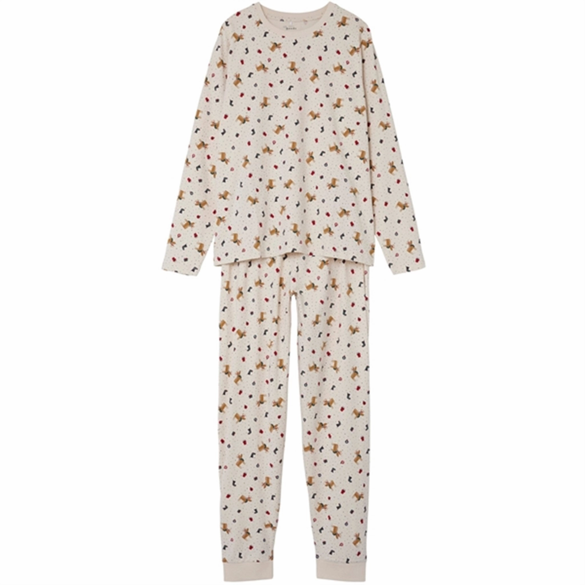 Flexible Stretch Fabric Stay Home Fit Name it Whitecap Gray Ovismas Pajamas Adult