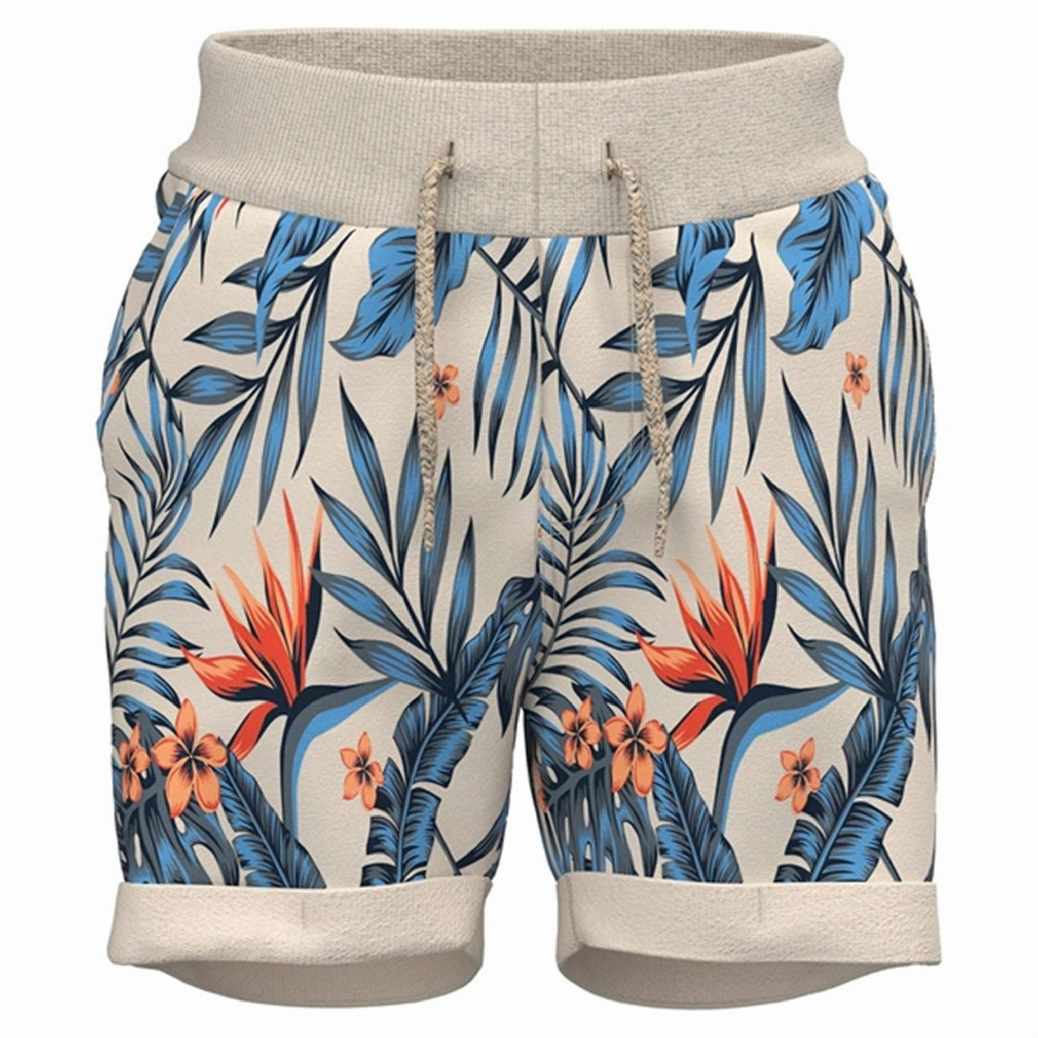 Relax Fit Name it Whitecap Gray Vermo Sweat Shorts AOP