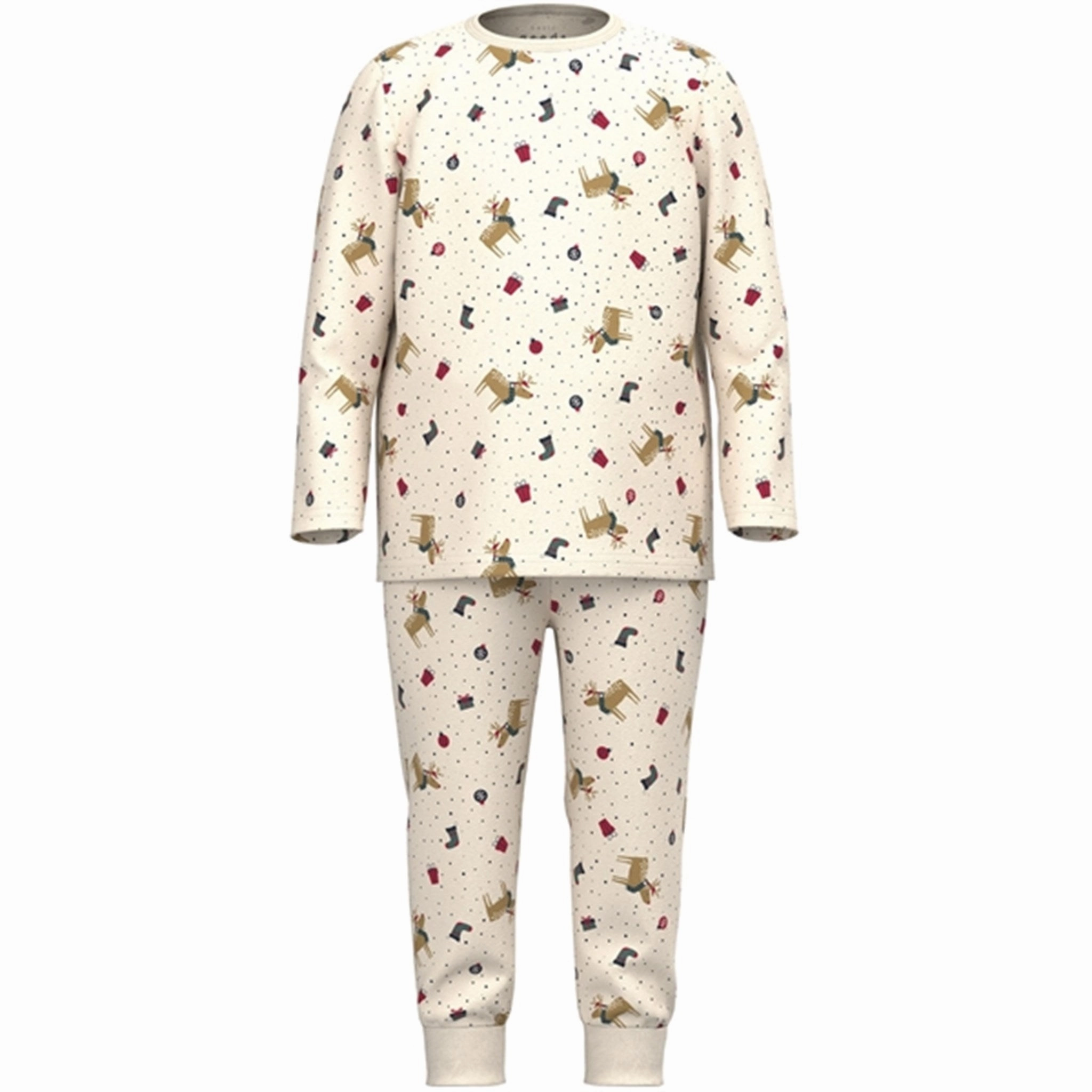 light texture Sleep Fit Name it Whitecap Gray Vismas Pajamas