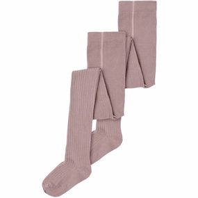 Name it Woodrose Tights Rib 2-pack Noos Overlocked