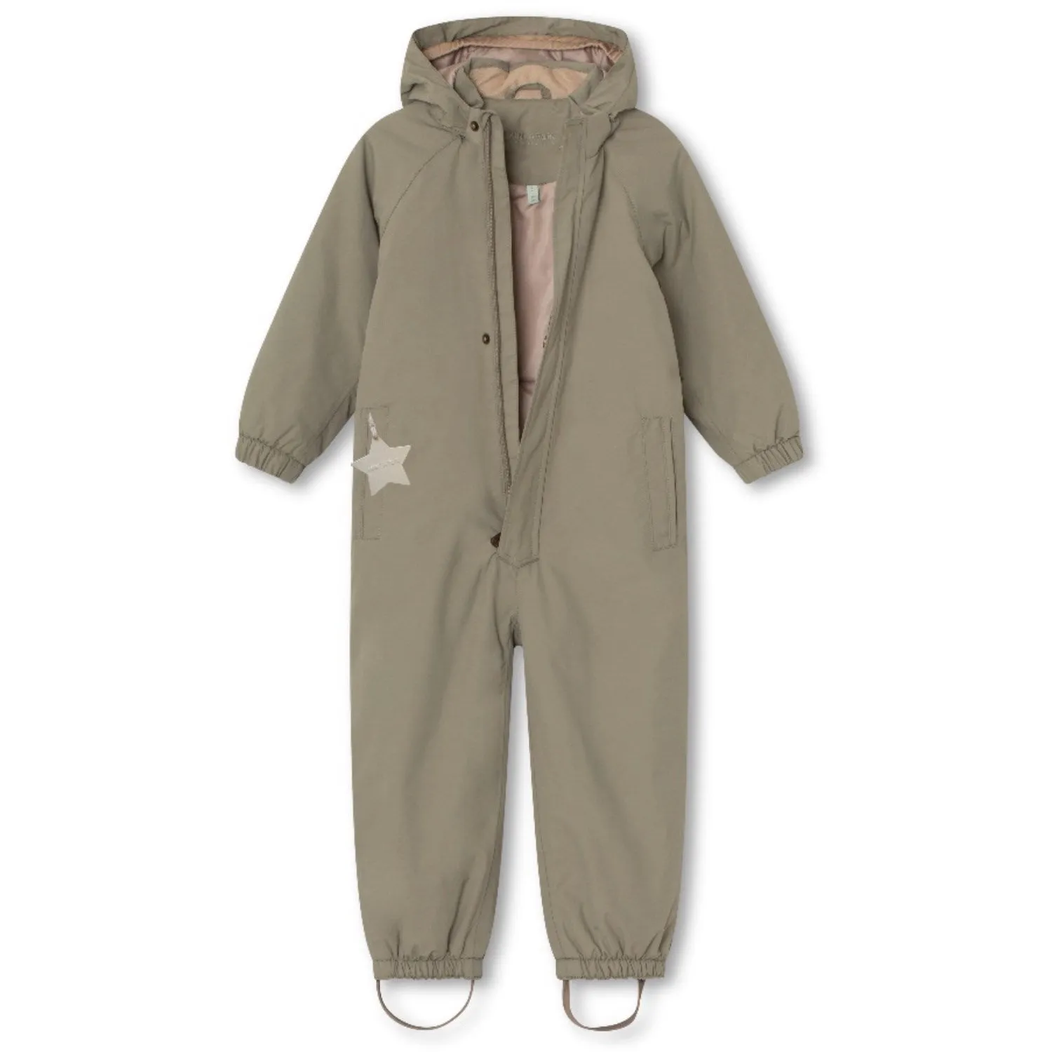 Pleat-Front Printed-Lining Mini A ture Vert Wilbo Snowsuit