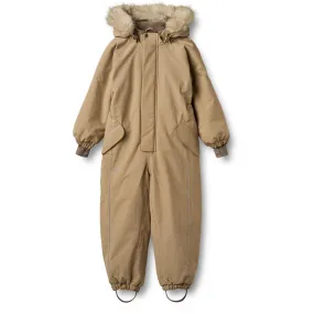 Wheat Walnut Snowsuit Moe Ruffle-Detail