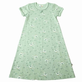Joha Cotton Green Nightdress Comfy Texture Snug Form