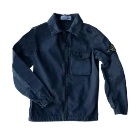 Checked Liability Stone Island Overshirt Navy Blue
