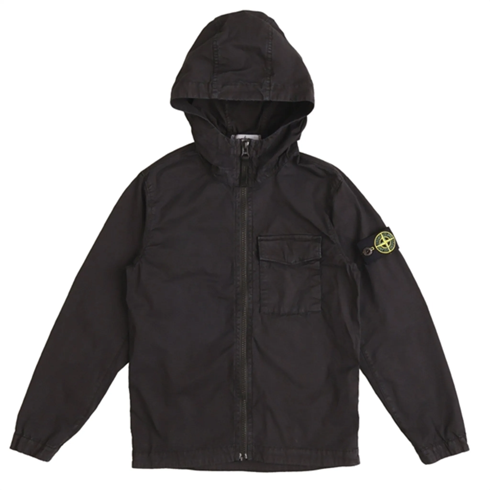 Stone Island Junior Overshirt Black Water Resistant Fabric suitable for beach vacations