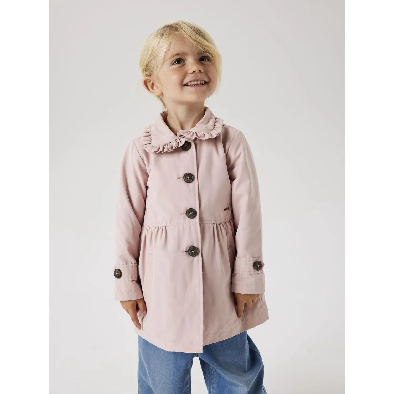 indoor gathering Name It Pale Mauve Madelin Trenchcoat Noos