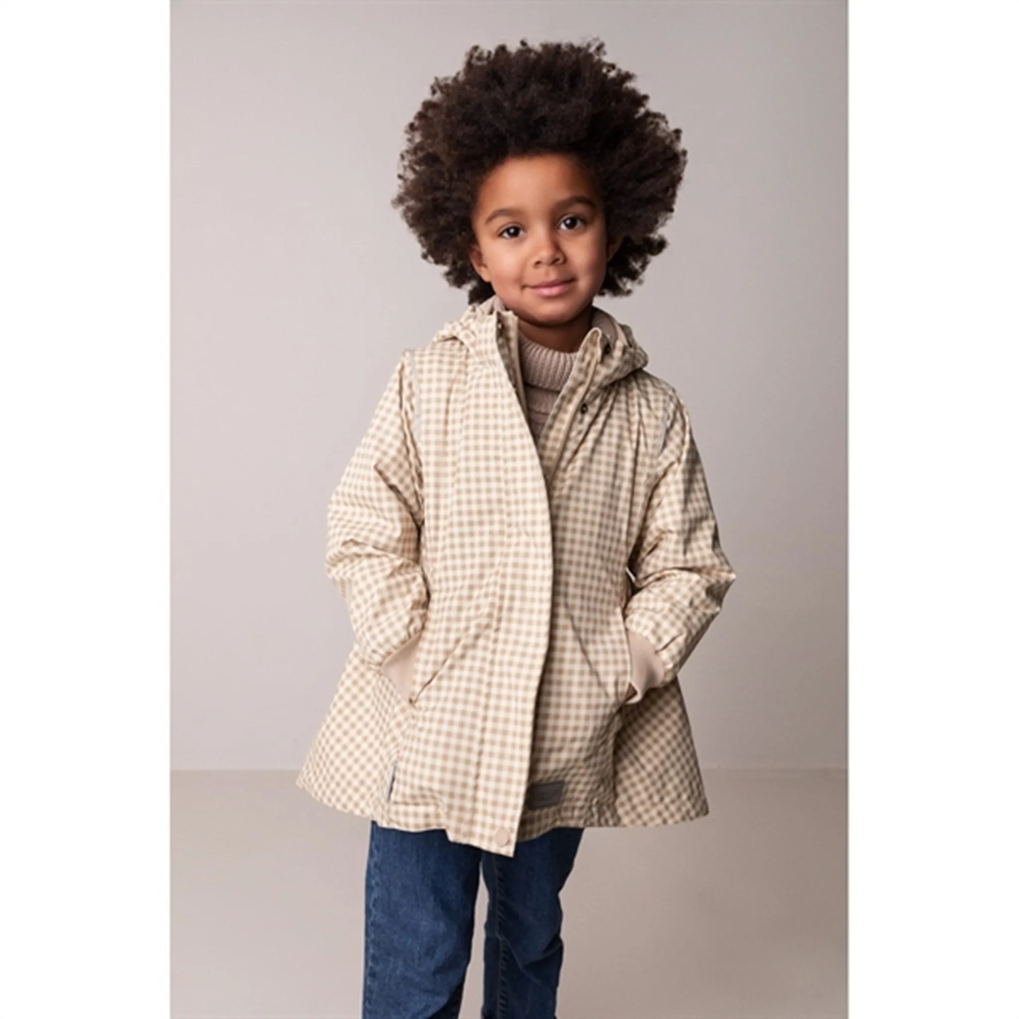 MarMar Oda Jacket Gingham Check Technical Summer Outerwear Child Functional Outerwear
