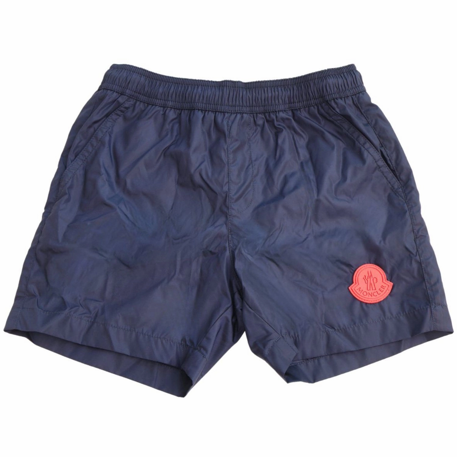 Textured-Surface Moncler Swim Shorts Boxer Mare Navy