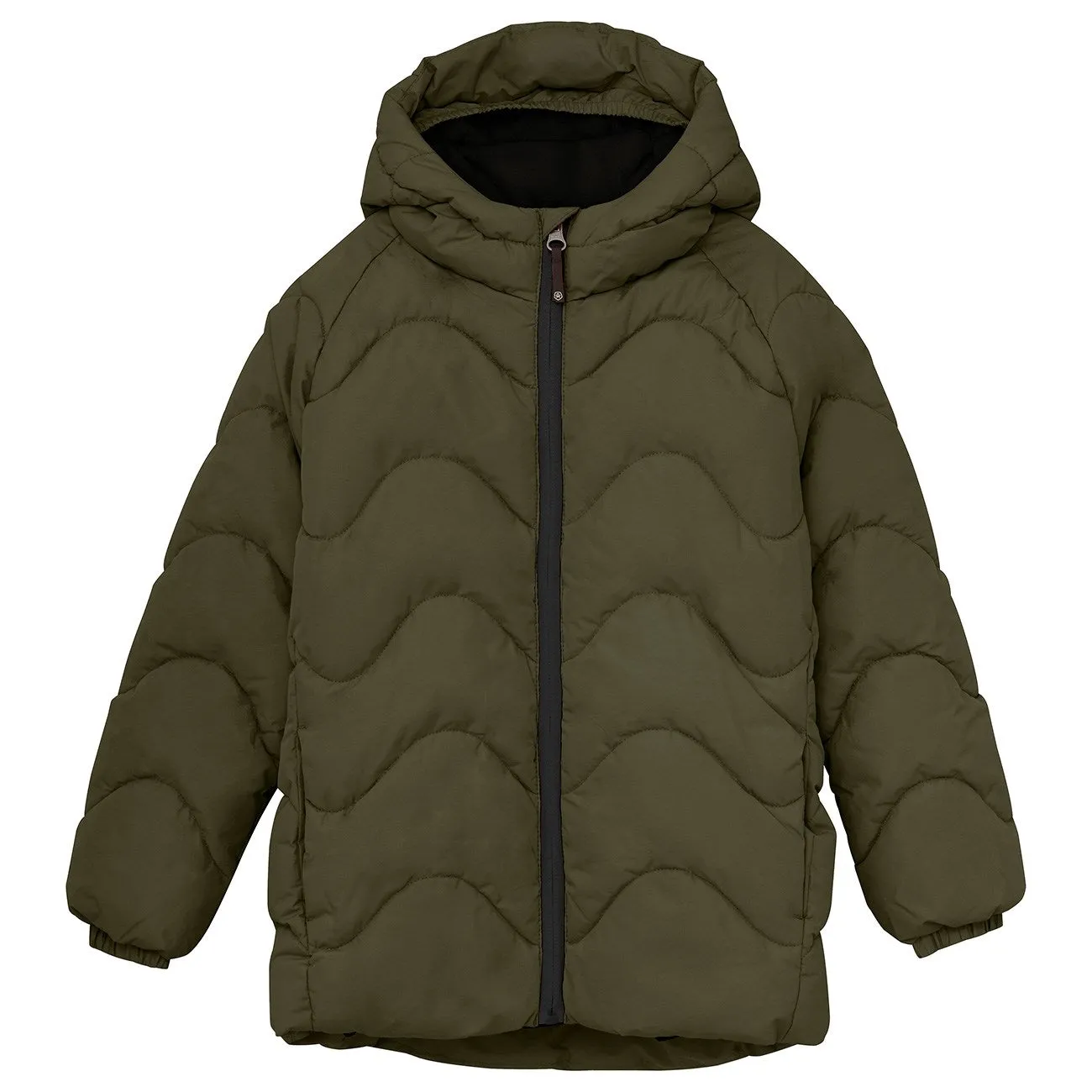 Color Kids Grape Leaf Jacket Buckle-Detail Subtle-Print