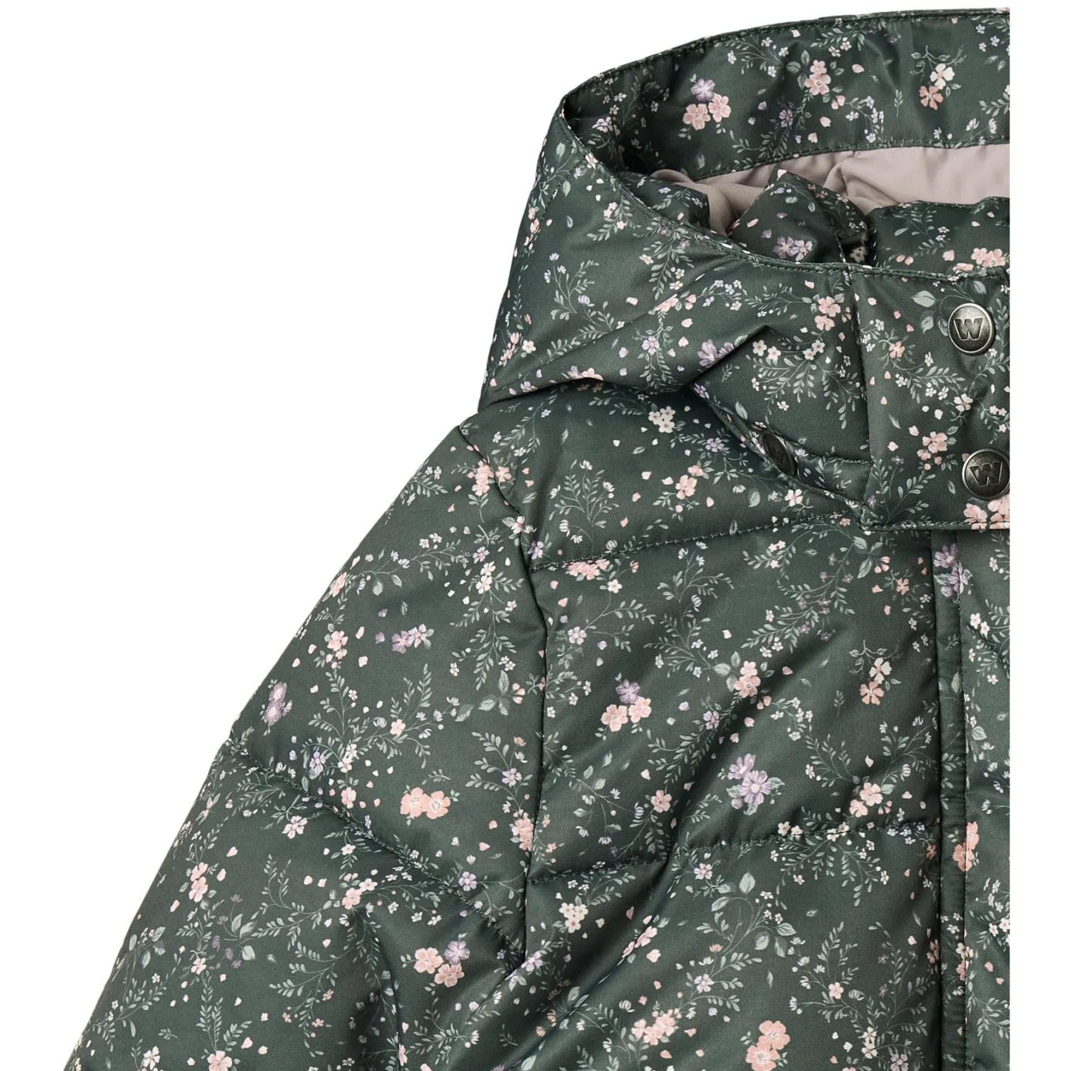 Wheat Forest Lake Checked Flowers Puffer Jacket Karla Classic and simple shirt